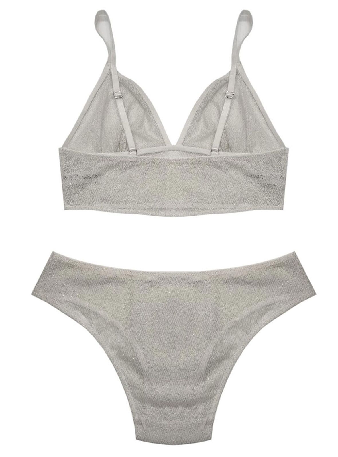 YILBAŞI EKRU GÜMÜŞ SİMLİ BRALET TAKIM DS200581BRT