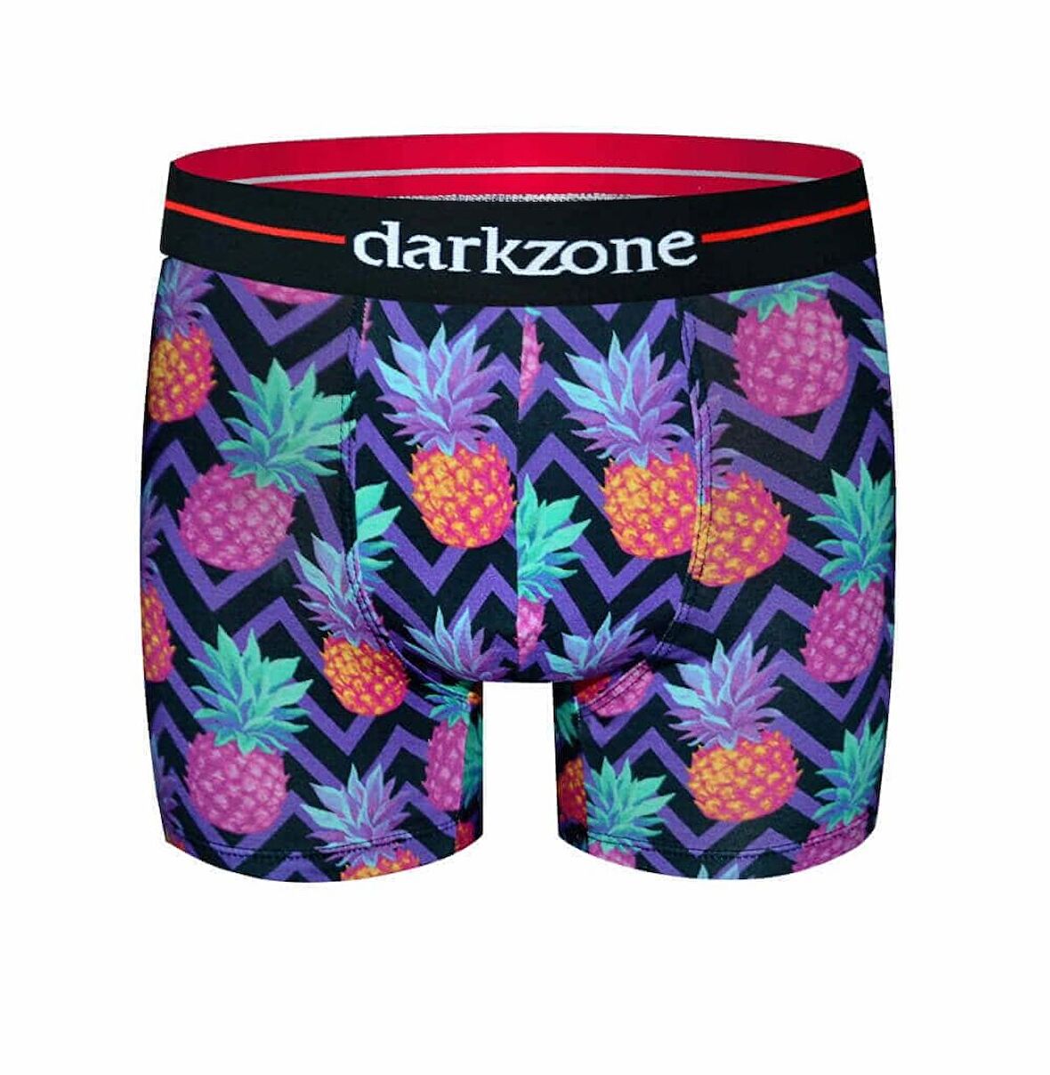 Erkek Ananas Desenli Dijital Baskılı Boxer