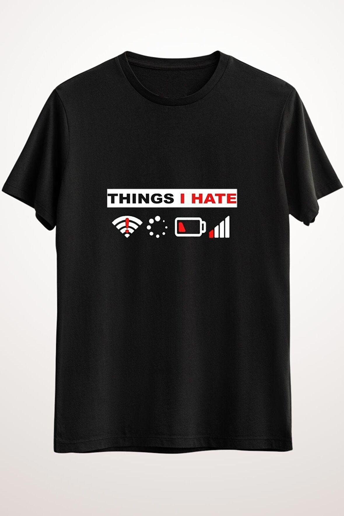 Erkek Siyah Things I Hate T Shirt Programmer Gamer Funny Shirt Idea - Ds2422