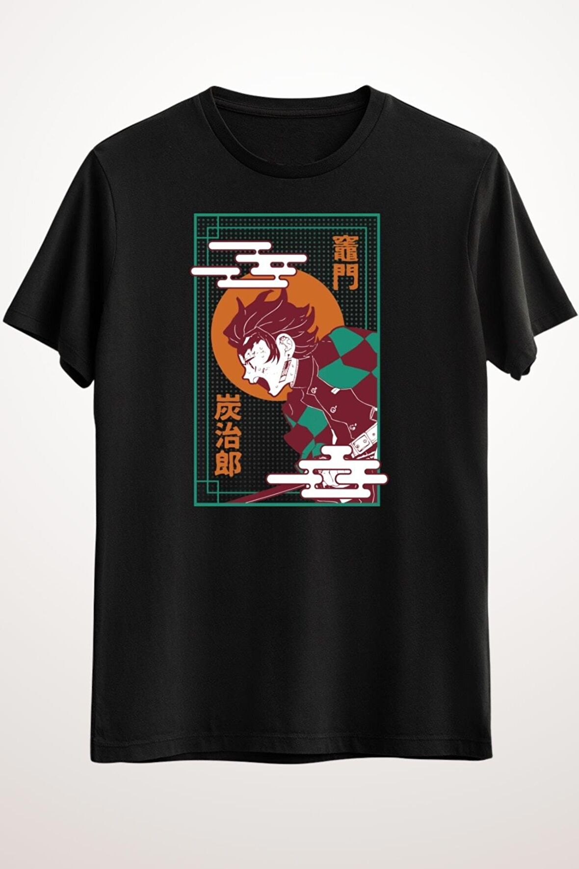 Erkek Siyah Kimetsu No Yaiba Demon Slayer - Ds2455