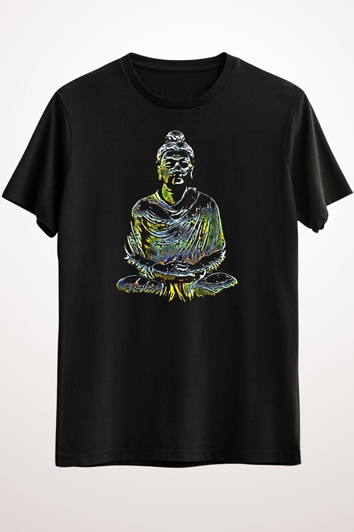 Erkek Siyah Buddha Siddhartha Gautama T Shirt - Ds2568