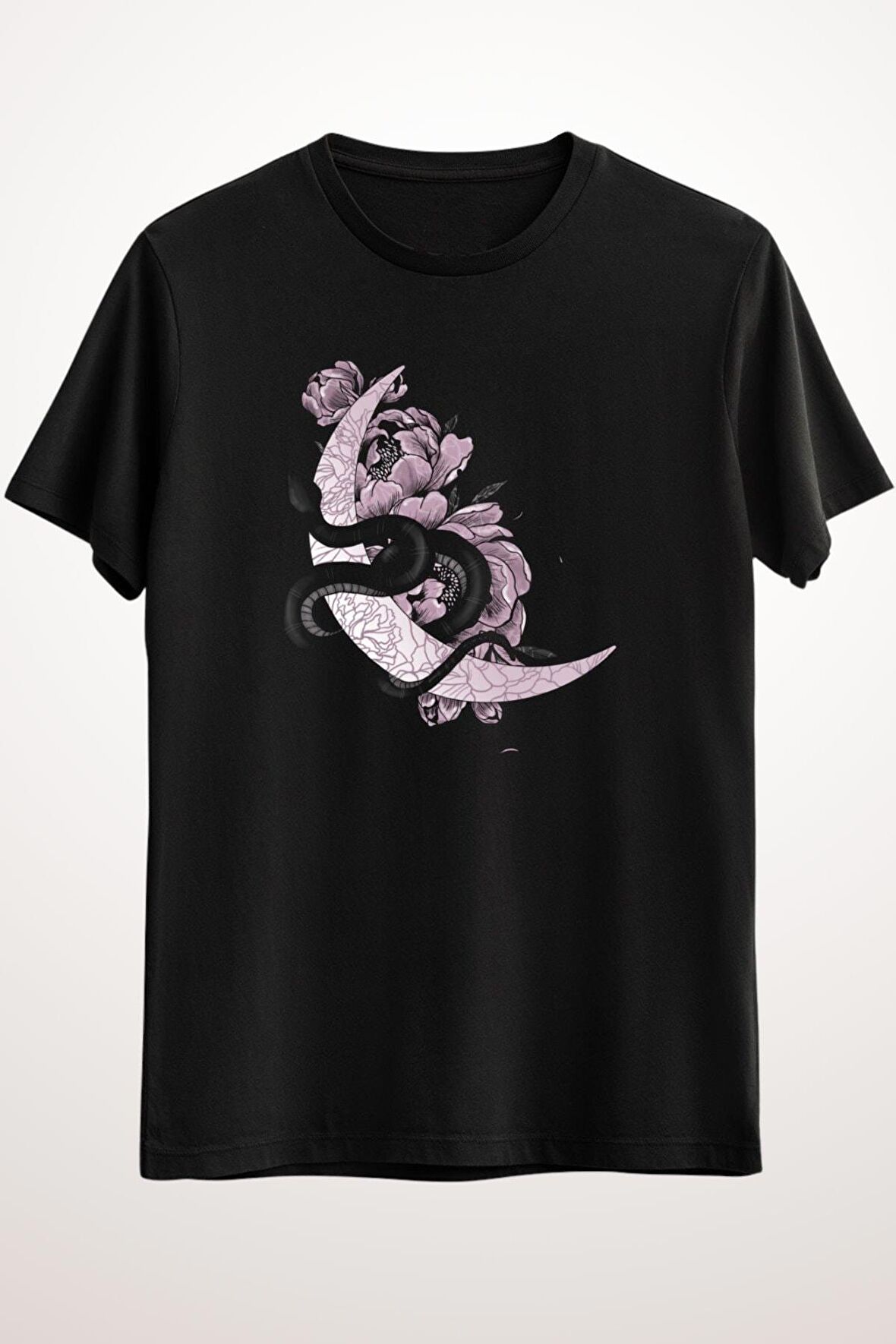 Erkek Siyah Snake And Moon - Ds2661