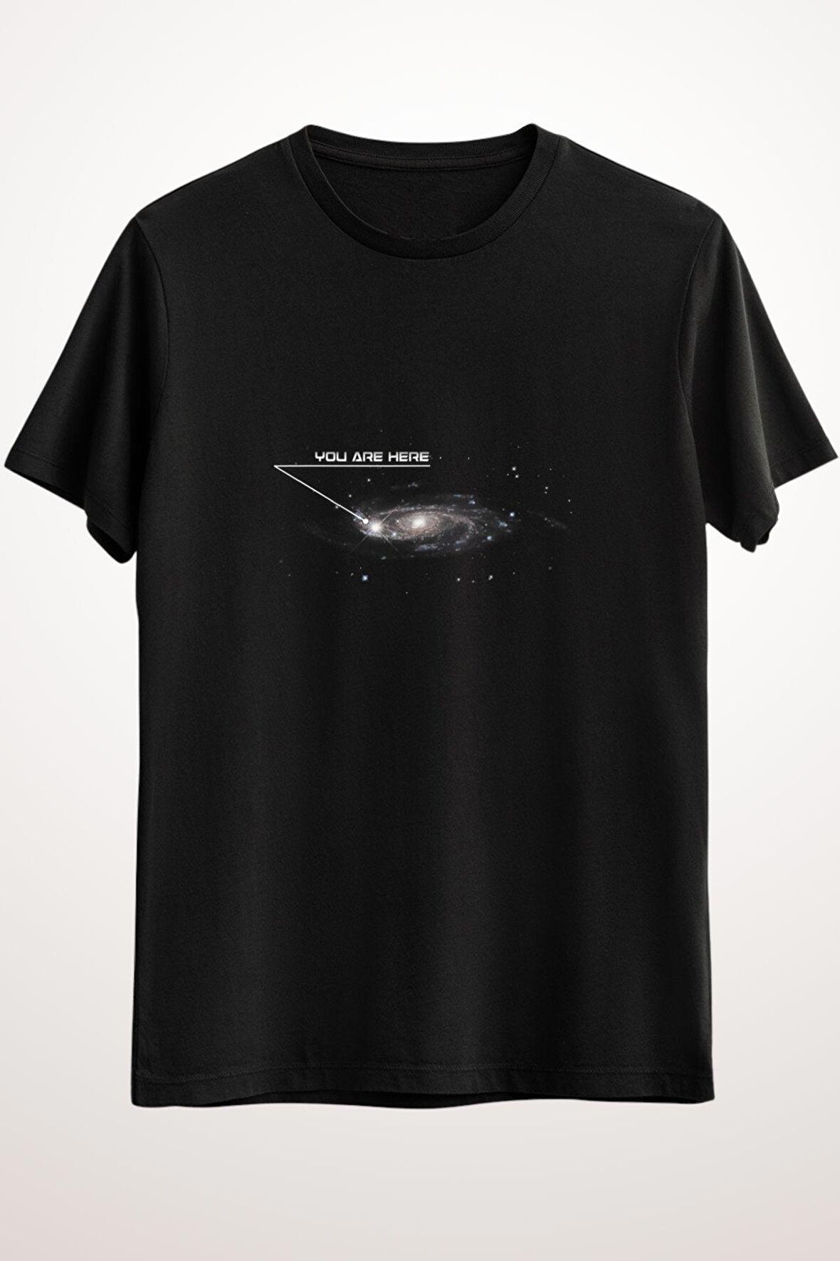 Erkek Siyah Funny Galaxy Space Location Gps Joking - Ds2713