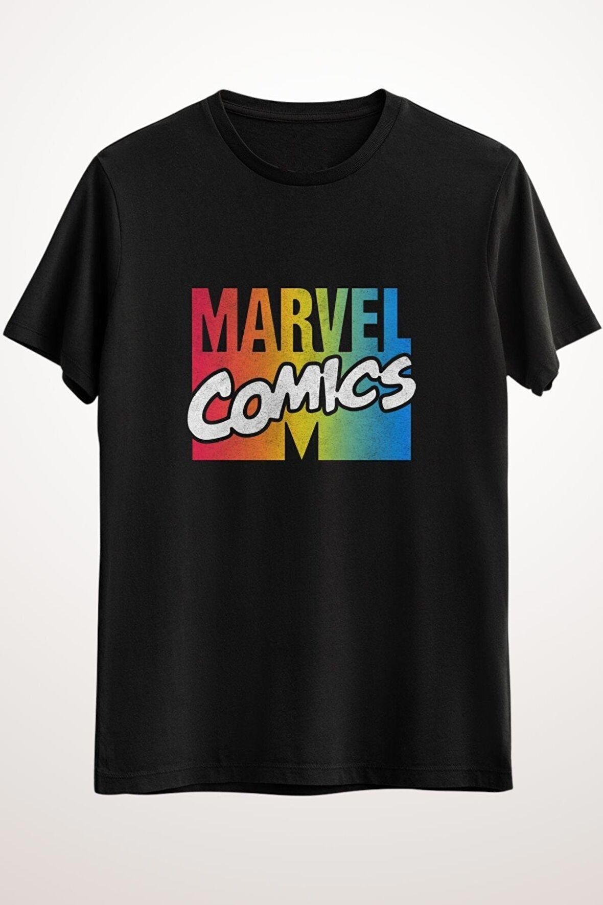 Erkek Siyah Marvel Comics Rainbow Spectrum Ds2788