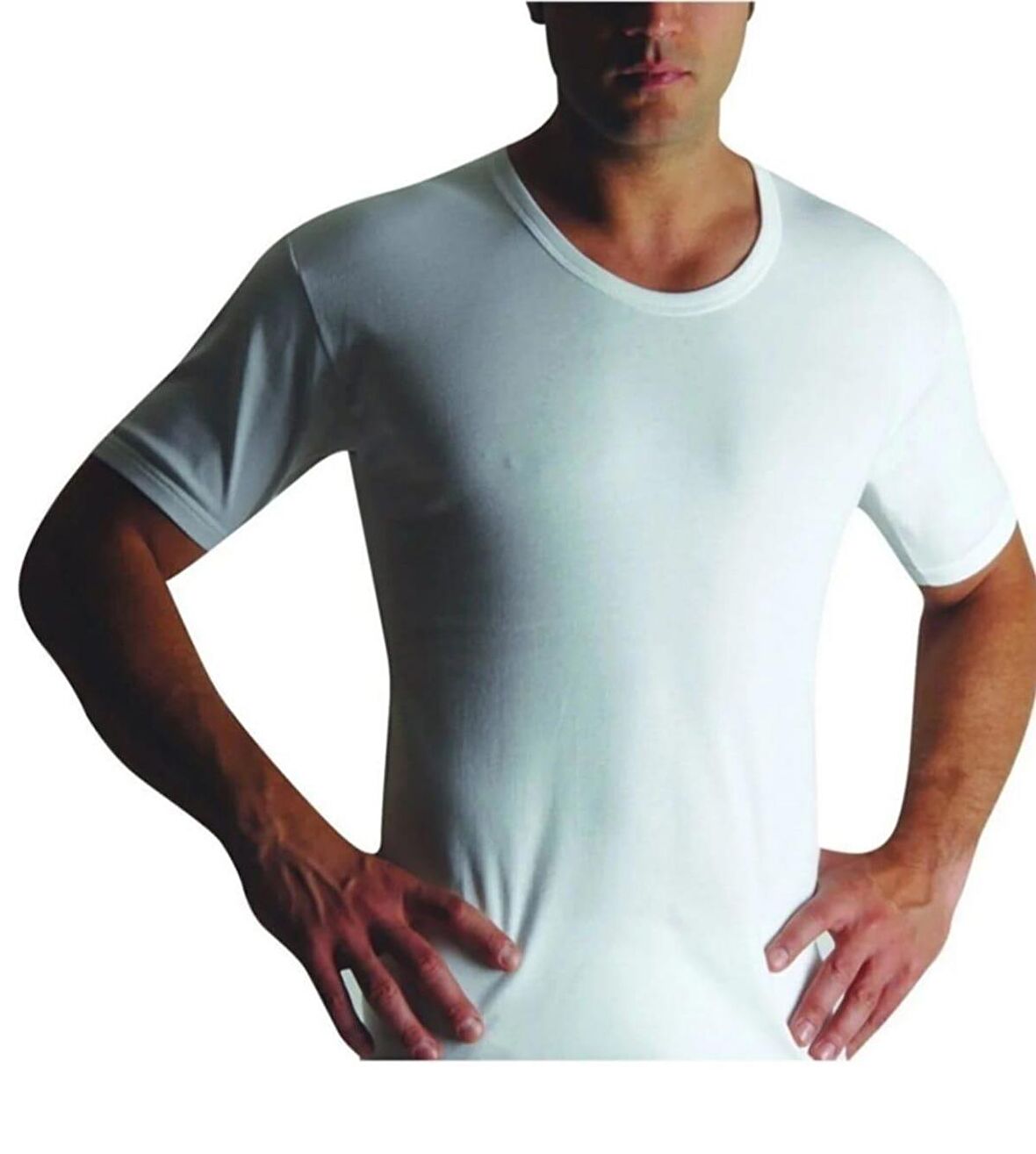  06 ERKEK RİBANA BİSİKLET YAKA FANİLA TEKLİ