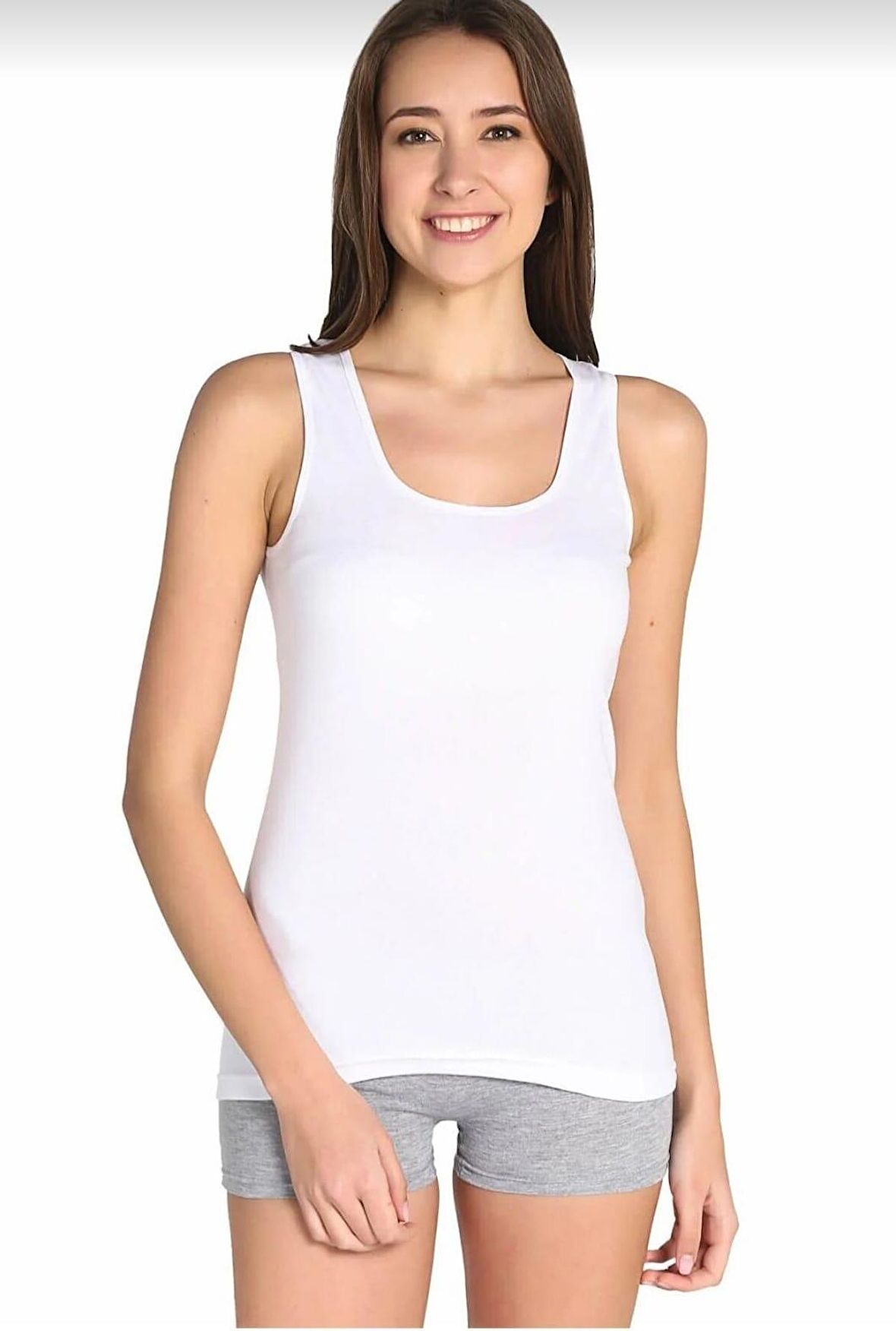 TUTKU 0136 Kadın RİBANA KALIN ASKILI ATLET 12 ADET