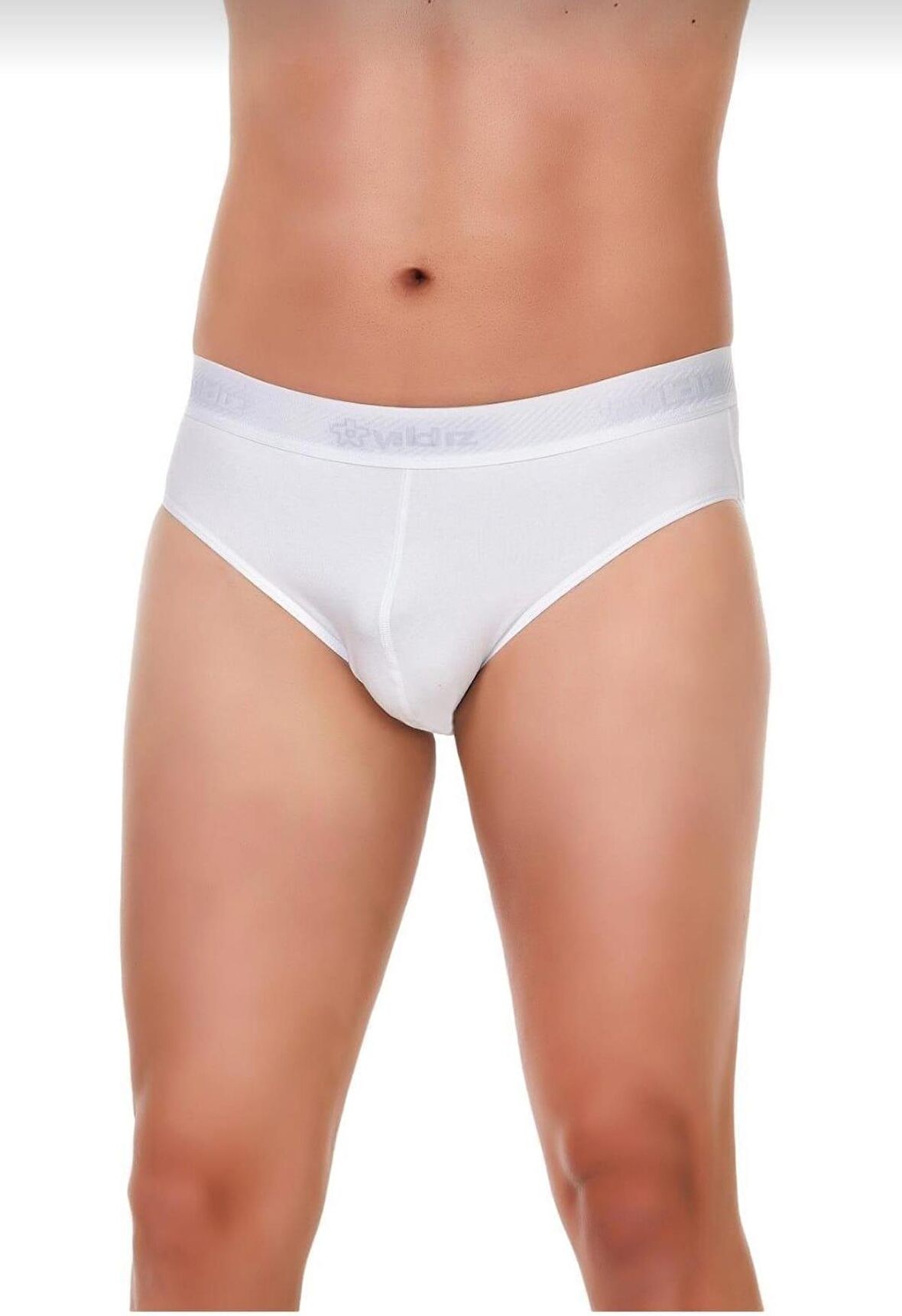  65 ERKEK BEYAZ MODAL KEMERLİ SLİP 12 ADET