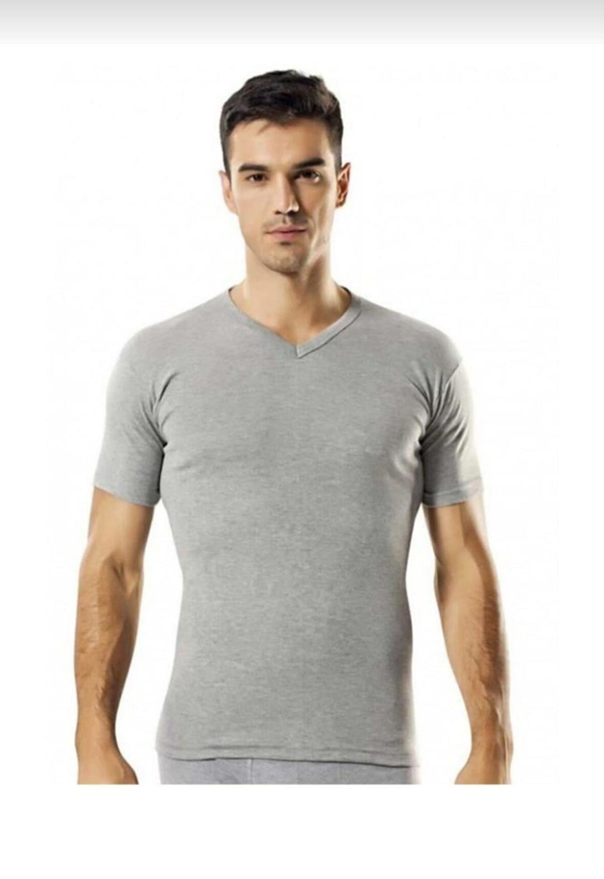  62 ERKEK RİBANA V YAKA KISA KOL FANİLA ATLET TEKLİ