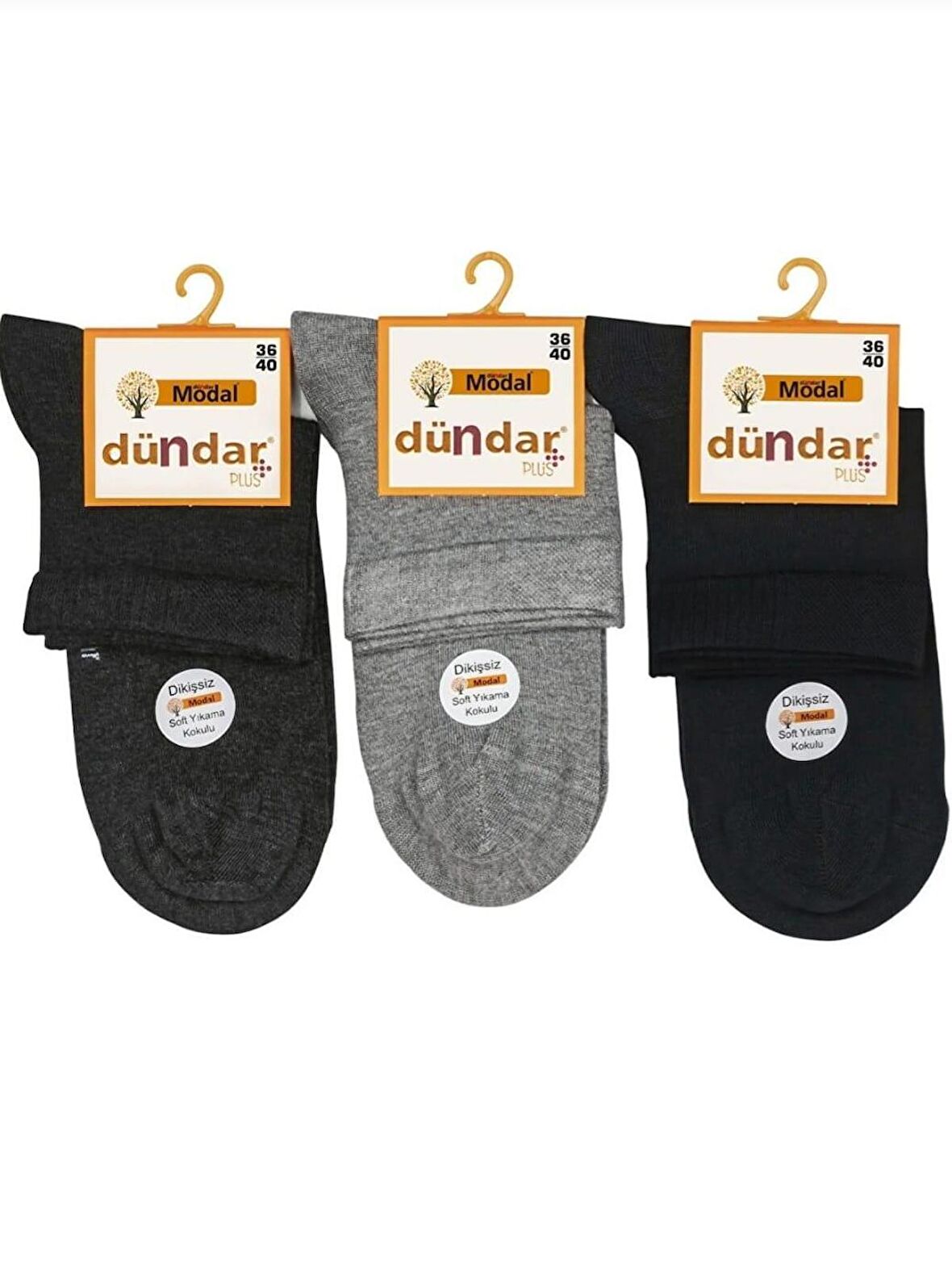 DÜNDAR PLUS 6937 Kadın MODAL KISA KONÇ ÇORAP 6 ADET