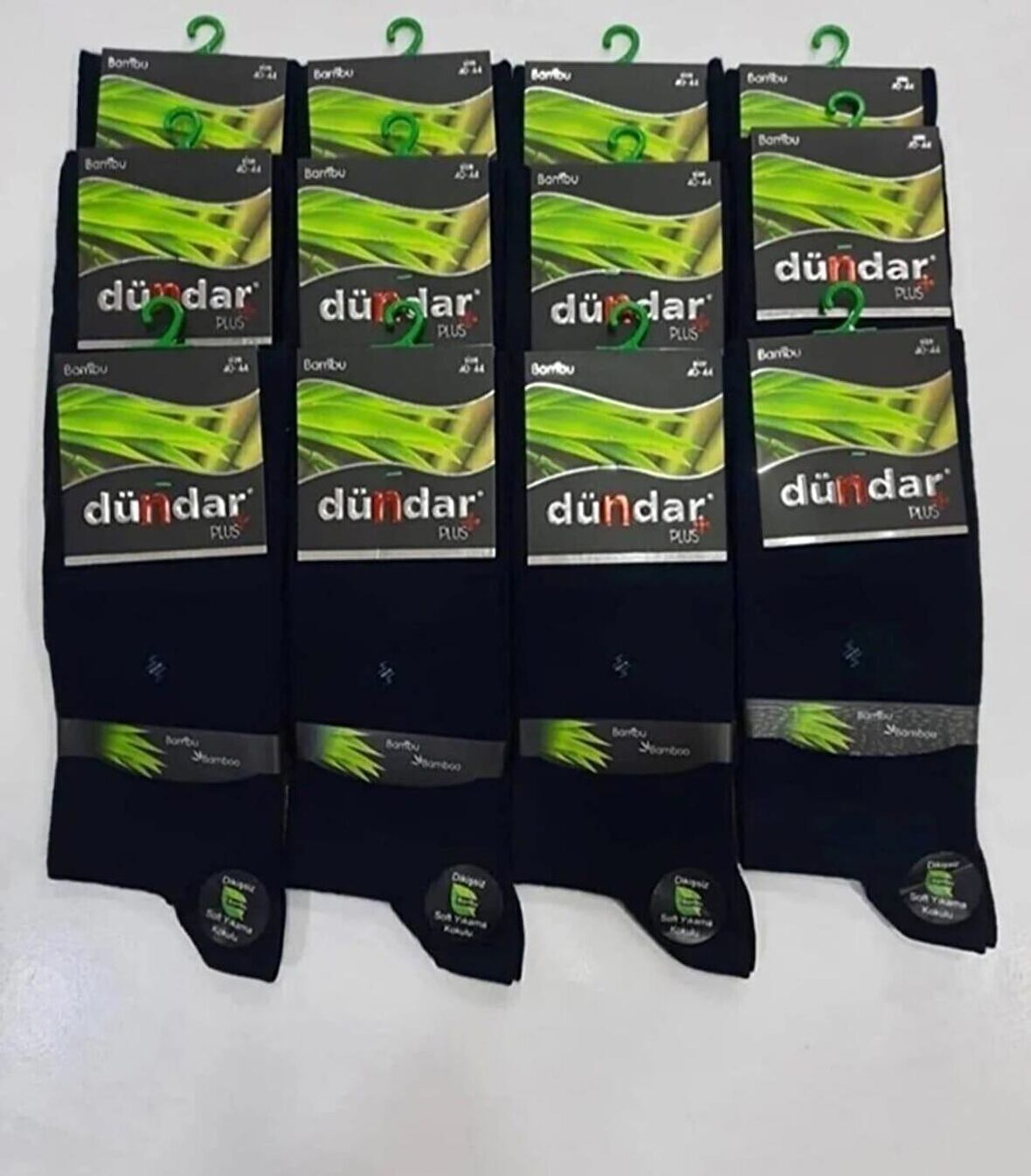 DÜNDAR PLUS 5602 ERKEK BAMBU LİKRALI ÇORAP 12 ADET