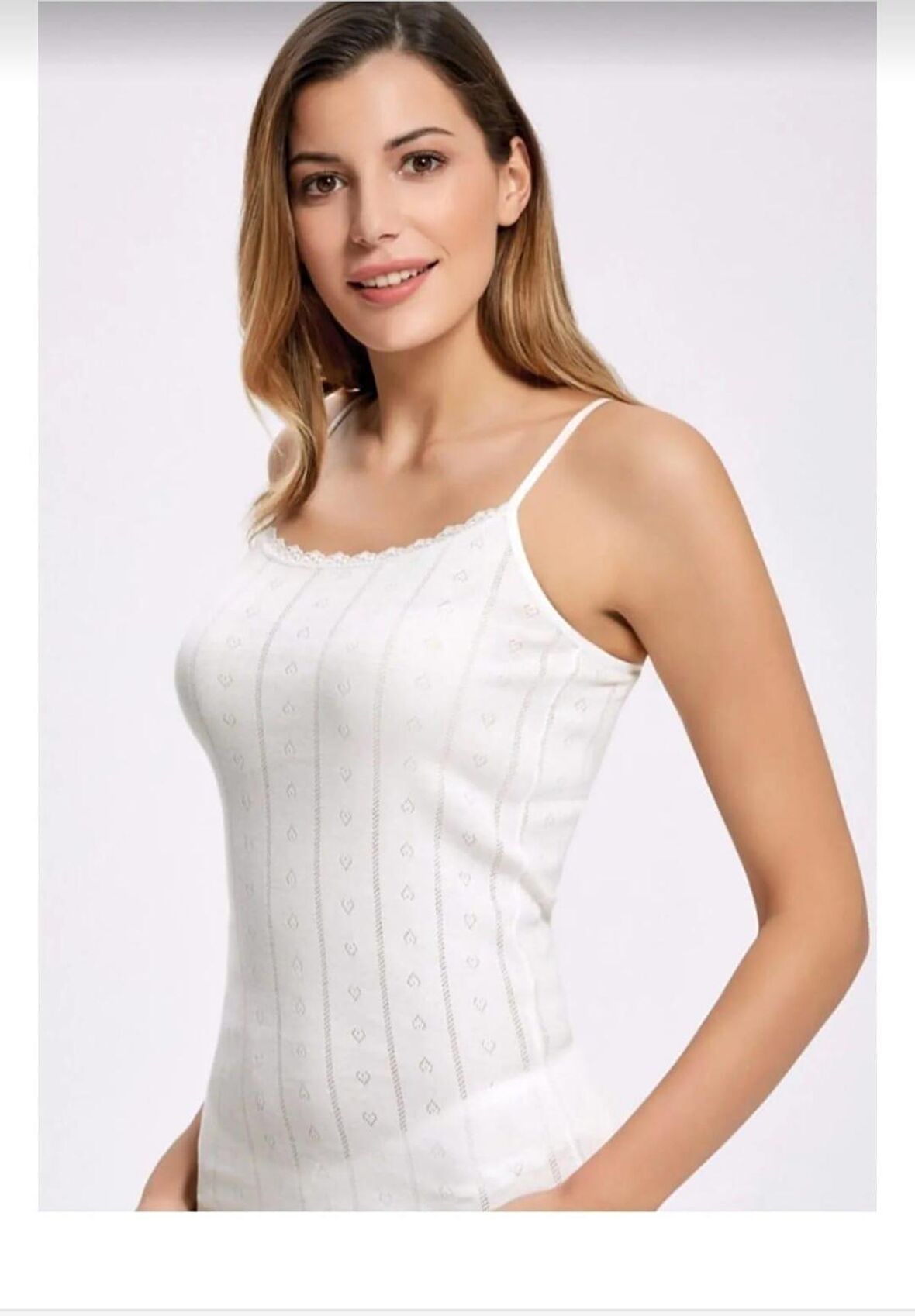 İLKE 223 Kadın DANTELLİ JAKARLI İP ASKILI ATLET 6 ADET