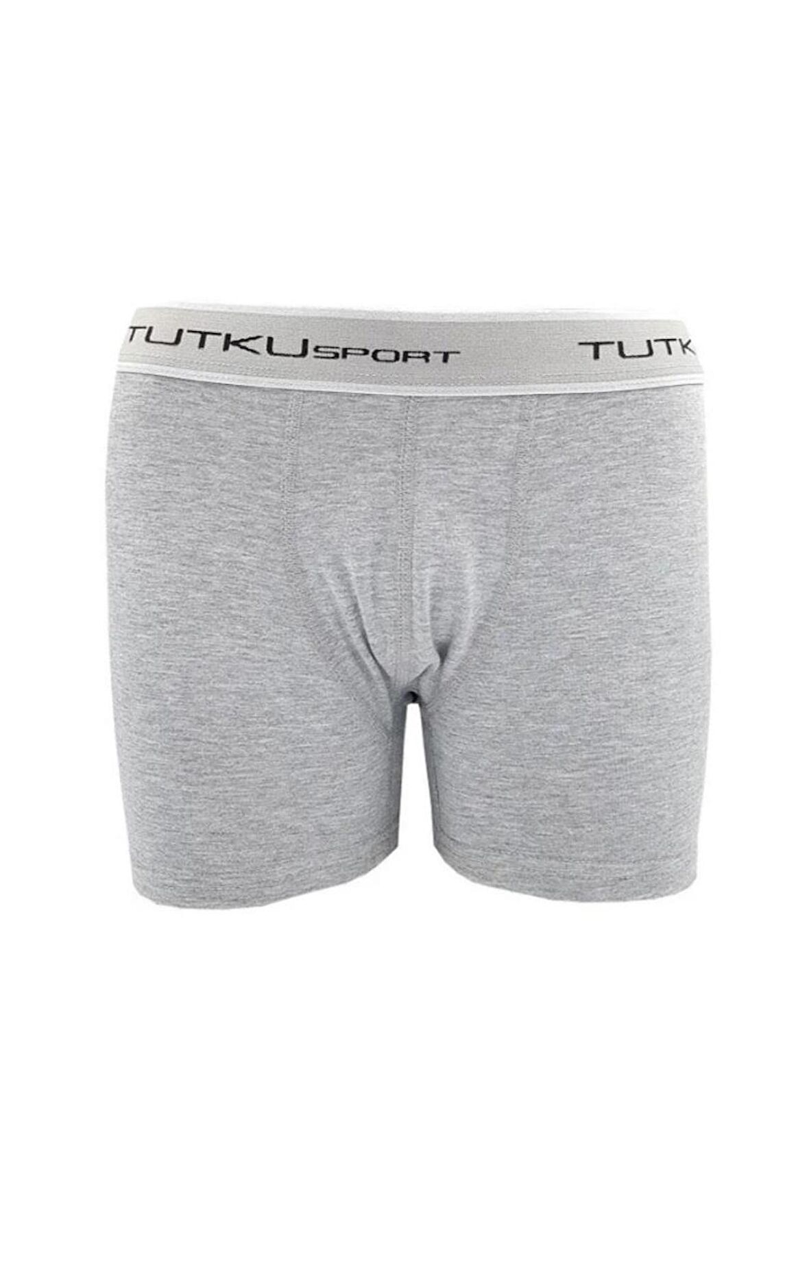 TUTKU 0400 ERKEK ELASTAN SPOR BOXER TEKLİ