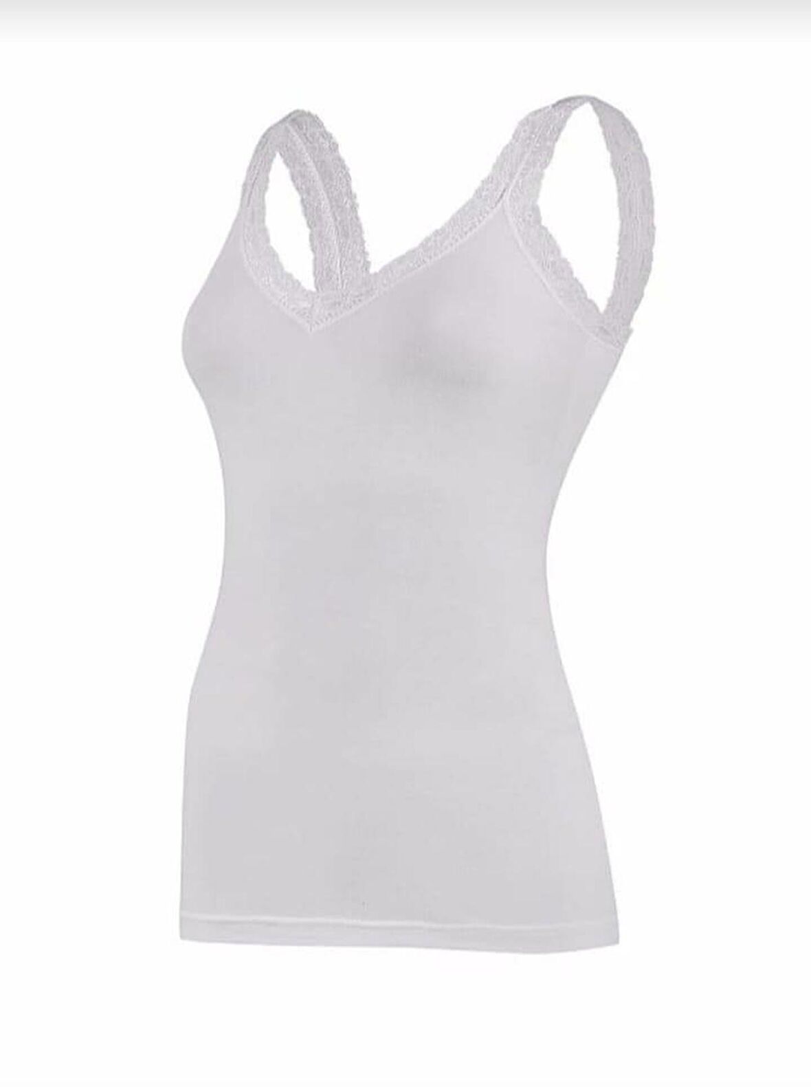  2260 Kadın KALIN ASKILI MODAL V YAKA DANTELLİ ATLET 10 ADET