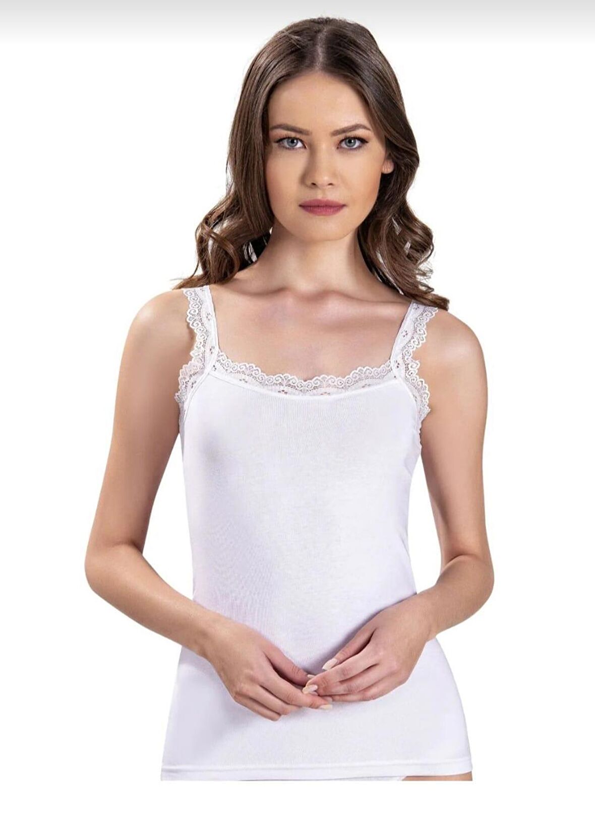 JİBER 505 Kadın ASKILI GÜPÜRLÜ LİKRALI ATLET 3 ADET