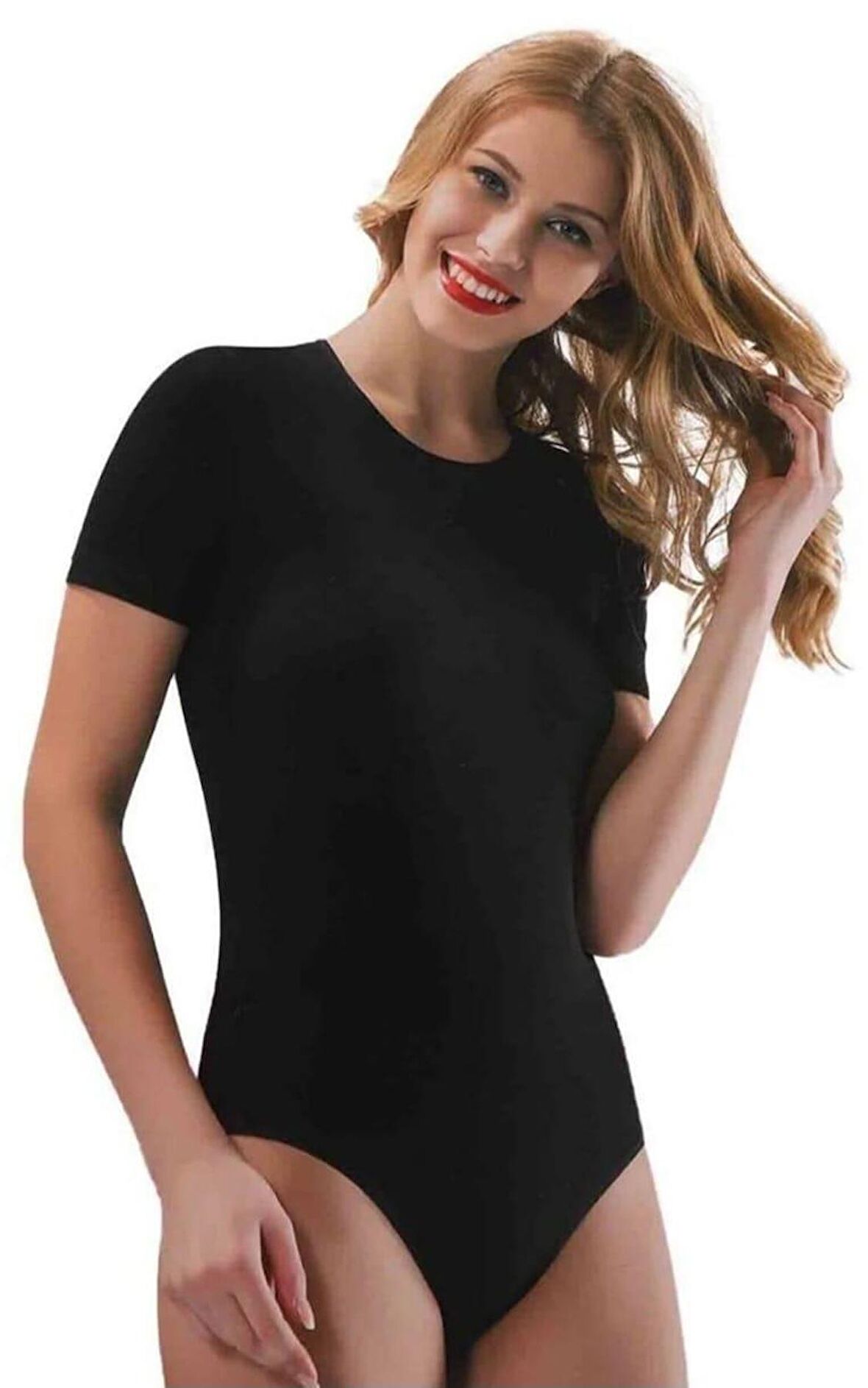 KOTA 6182 BAYAN KISA KOLLU ÇITÇITLI BODY TEKLİ