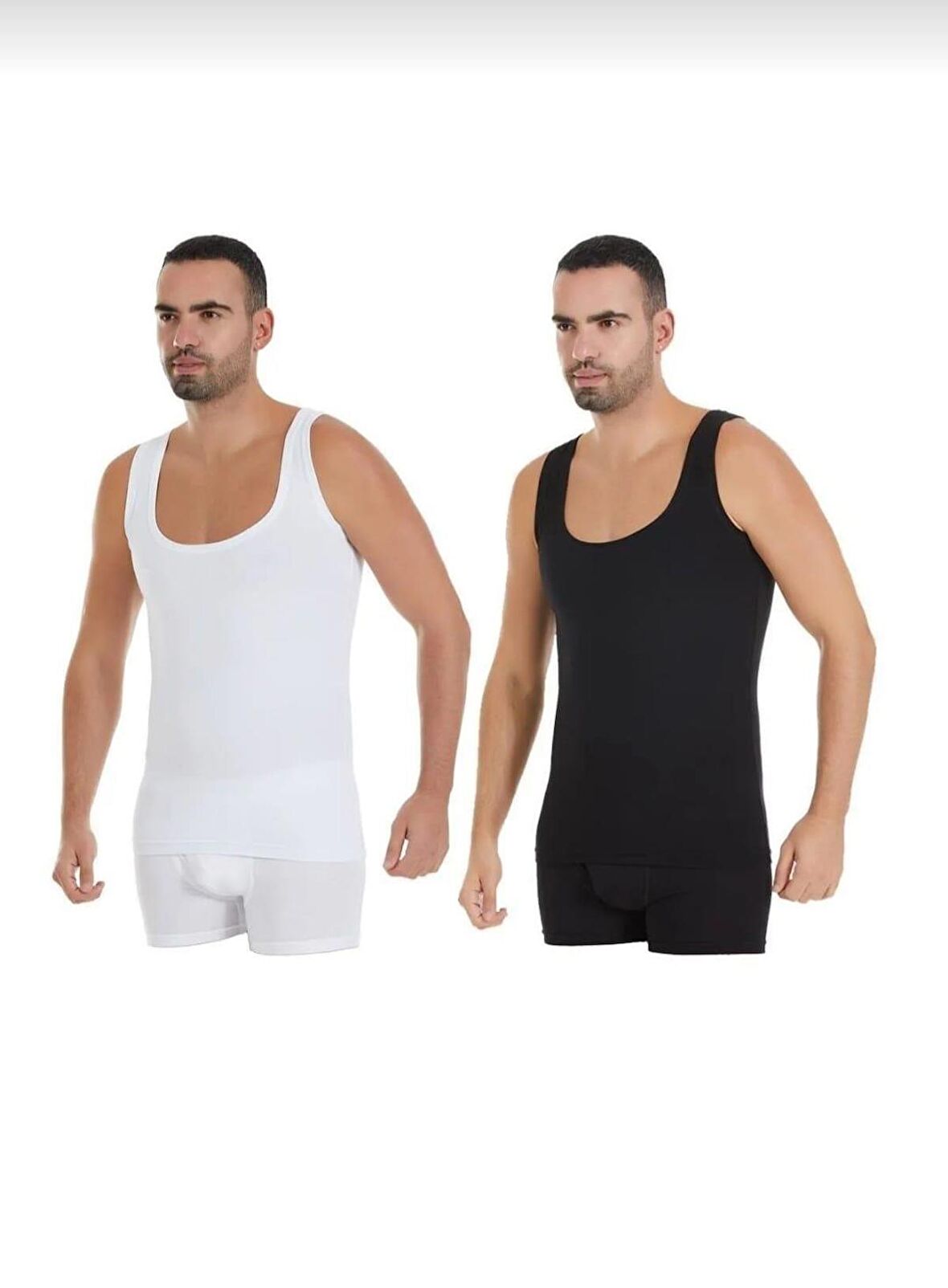  330-331 ERKEK MODAL DERİN YAKA ÇOK RENKLİ ATLET 2 ADET