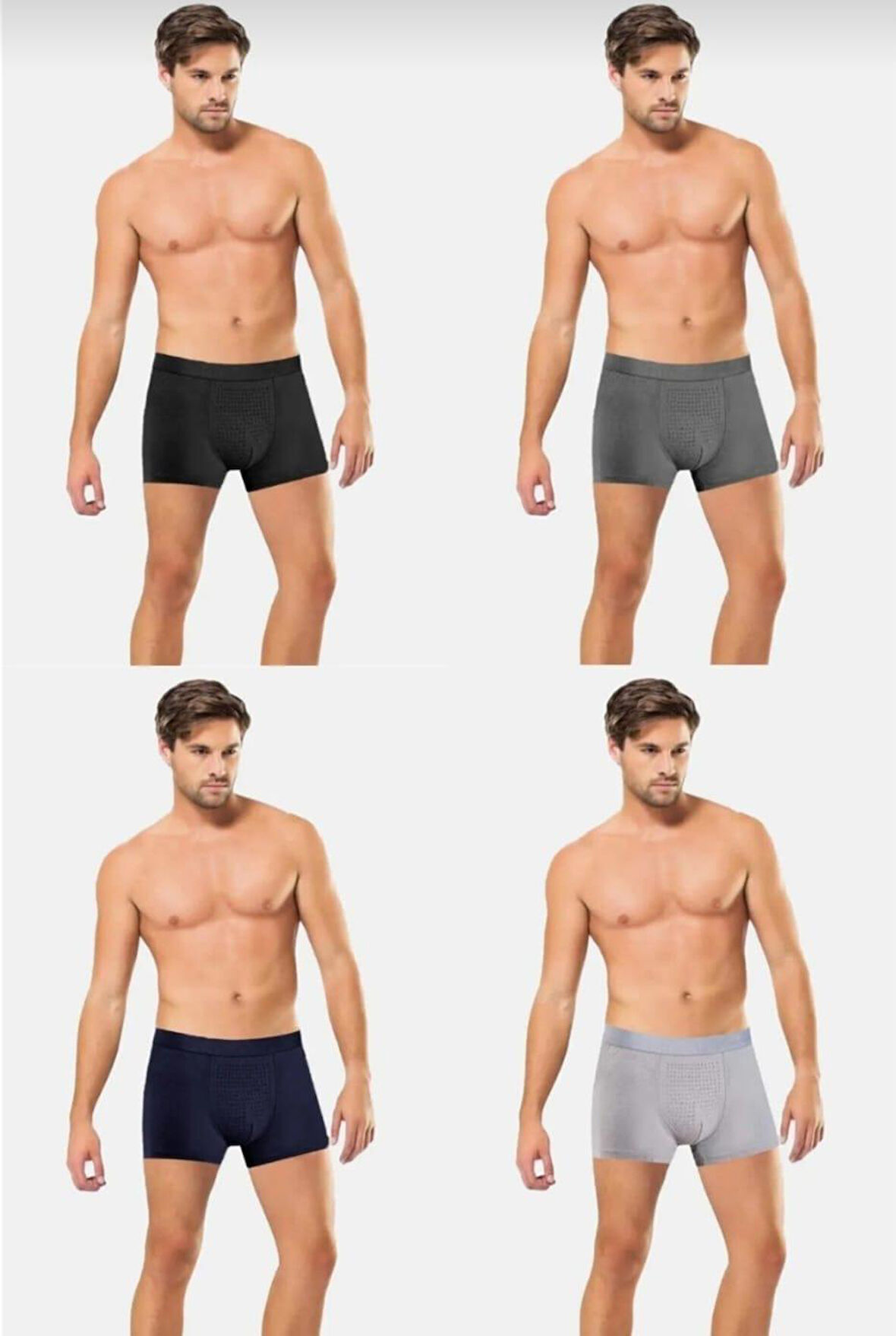 ANIT 1284 ERKEK NEFES ALAN BAMBU KARIŞIK RENKLİ BOXER 12 ADET