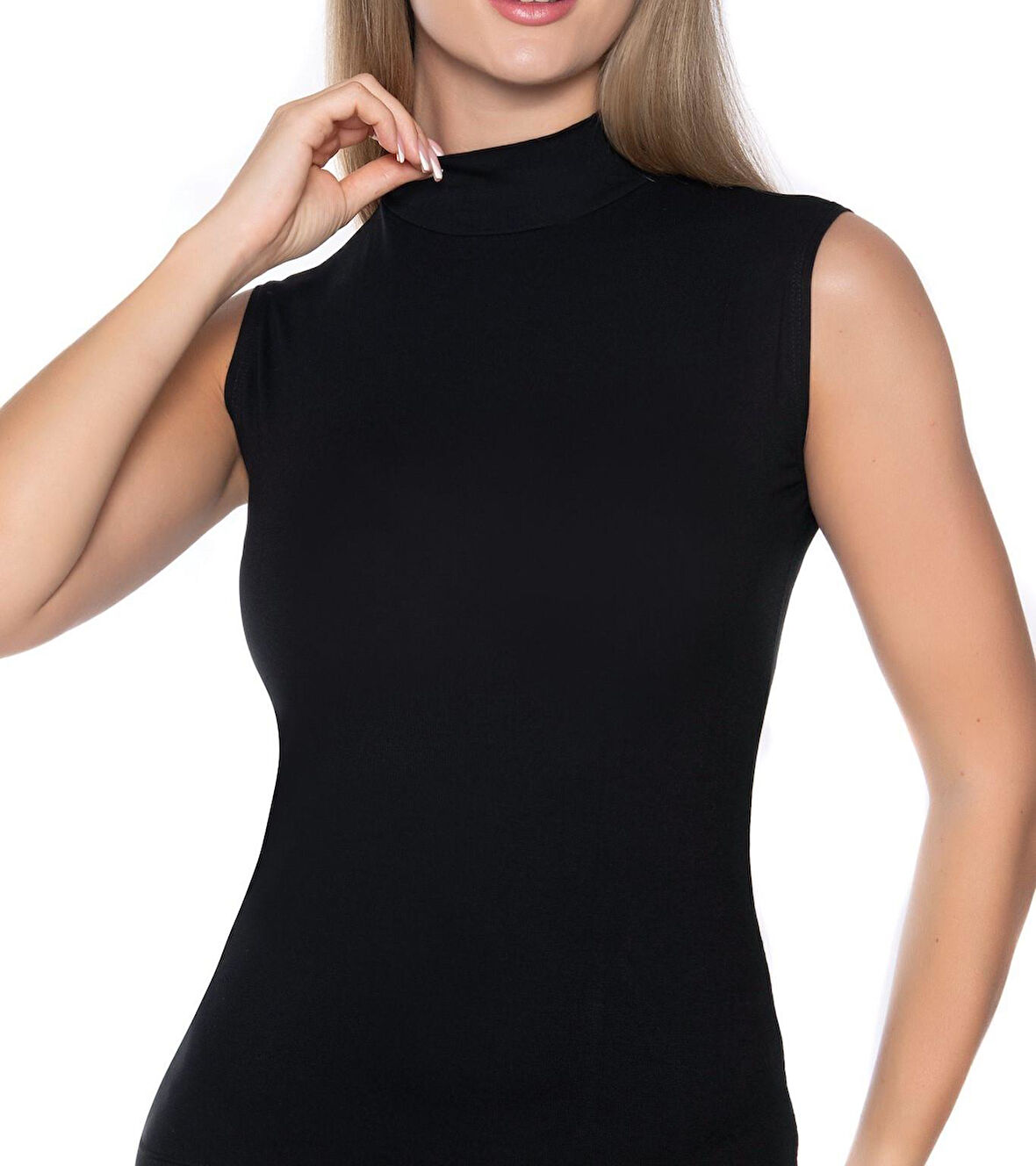  2295 KADIN LİKRALI SIFIR KOL BALIKÇI YAKA ATLET 12 ADET