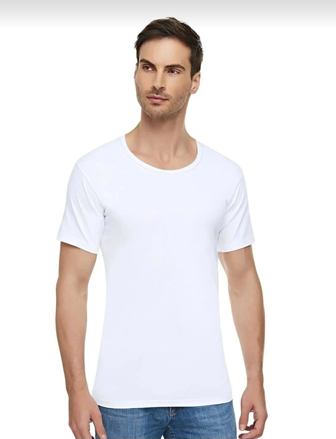 BERRAK 1002 ERKEK KISA KOL BİSİKLET YAKA ATLET 12 ADET