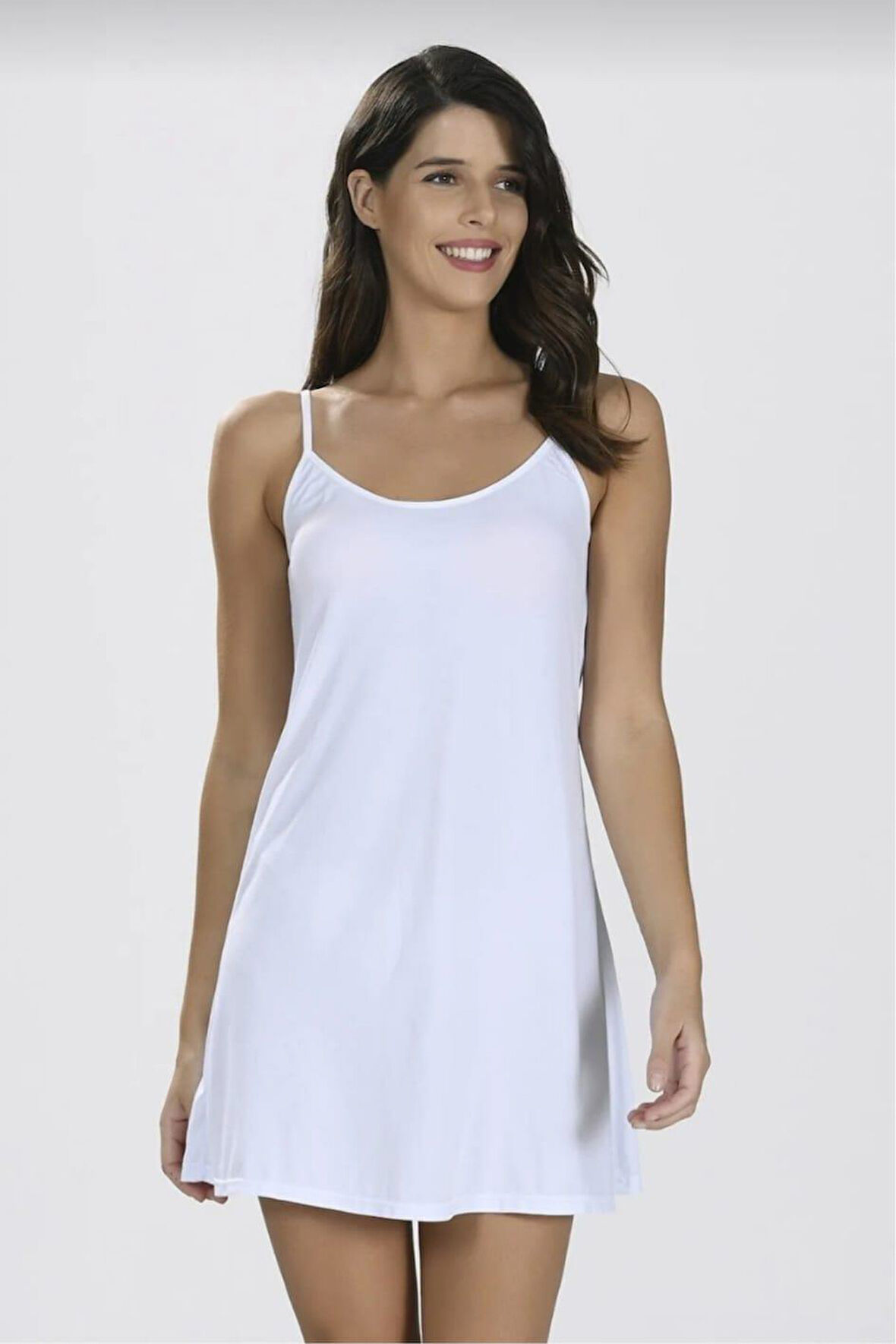 NBB 3851 KADIN İNCE ASKILI KOMBİNEZON TEKLİ