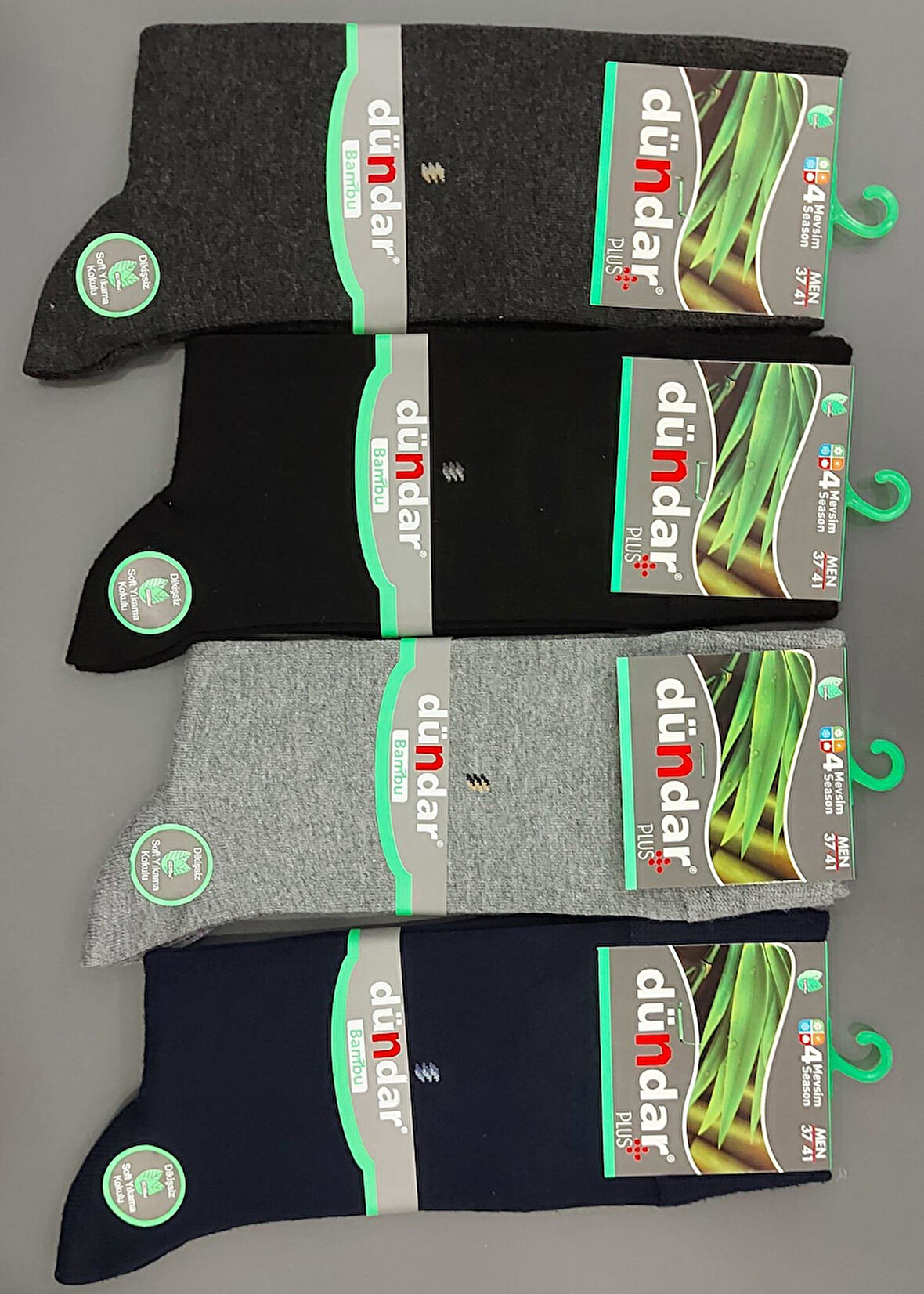 DÜNDAR PLUS 4780 ERKEK BAMBU 4 MEVSİM ÇORAP 12 ADET