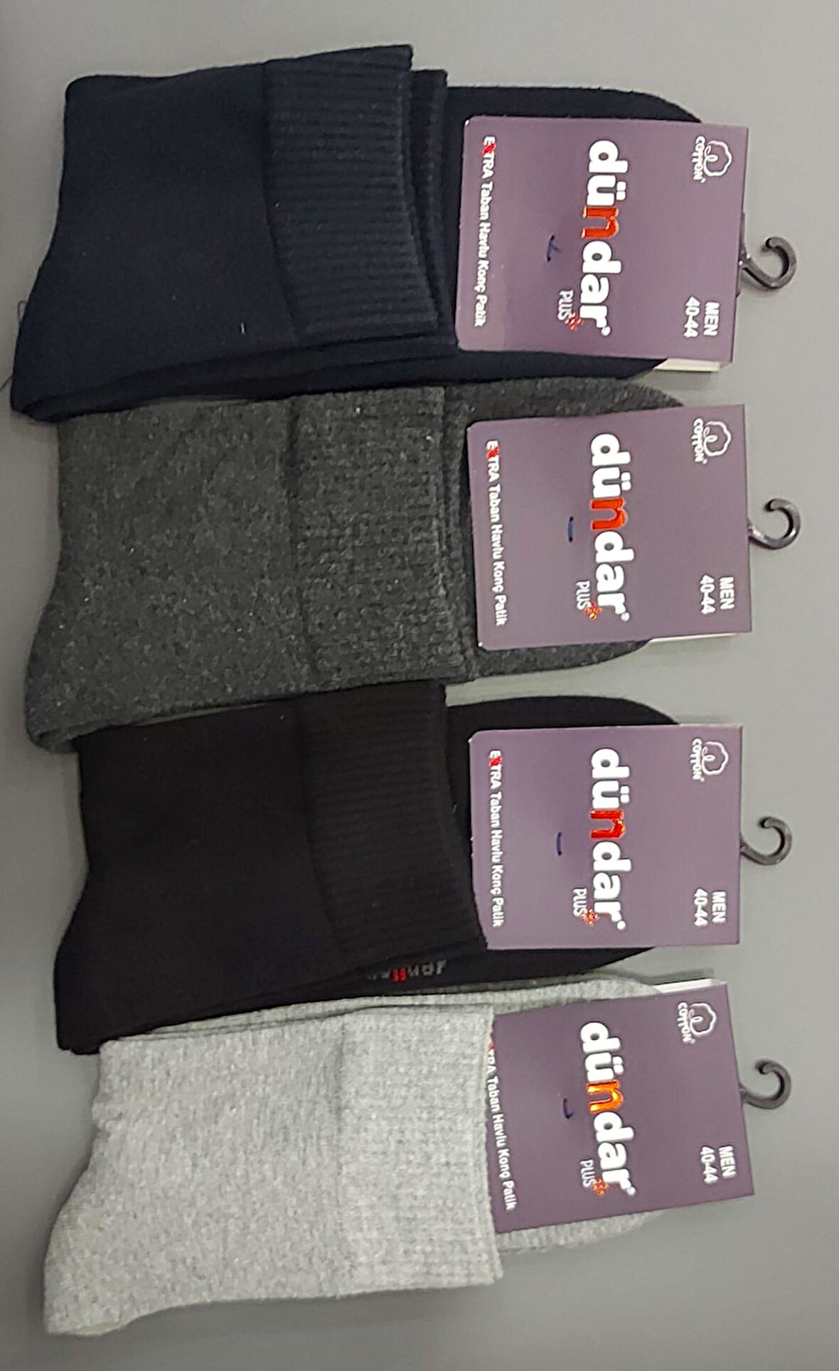 DÜNDAR PLUS 7040 ERKEK HAVLU YARIM KONÇ PATİK ÇORAP 6 ADET