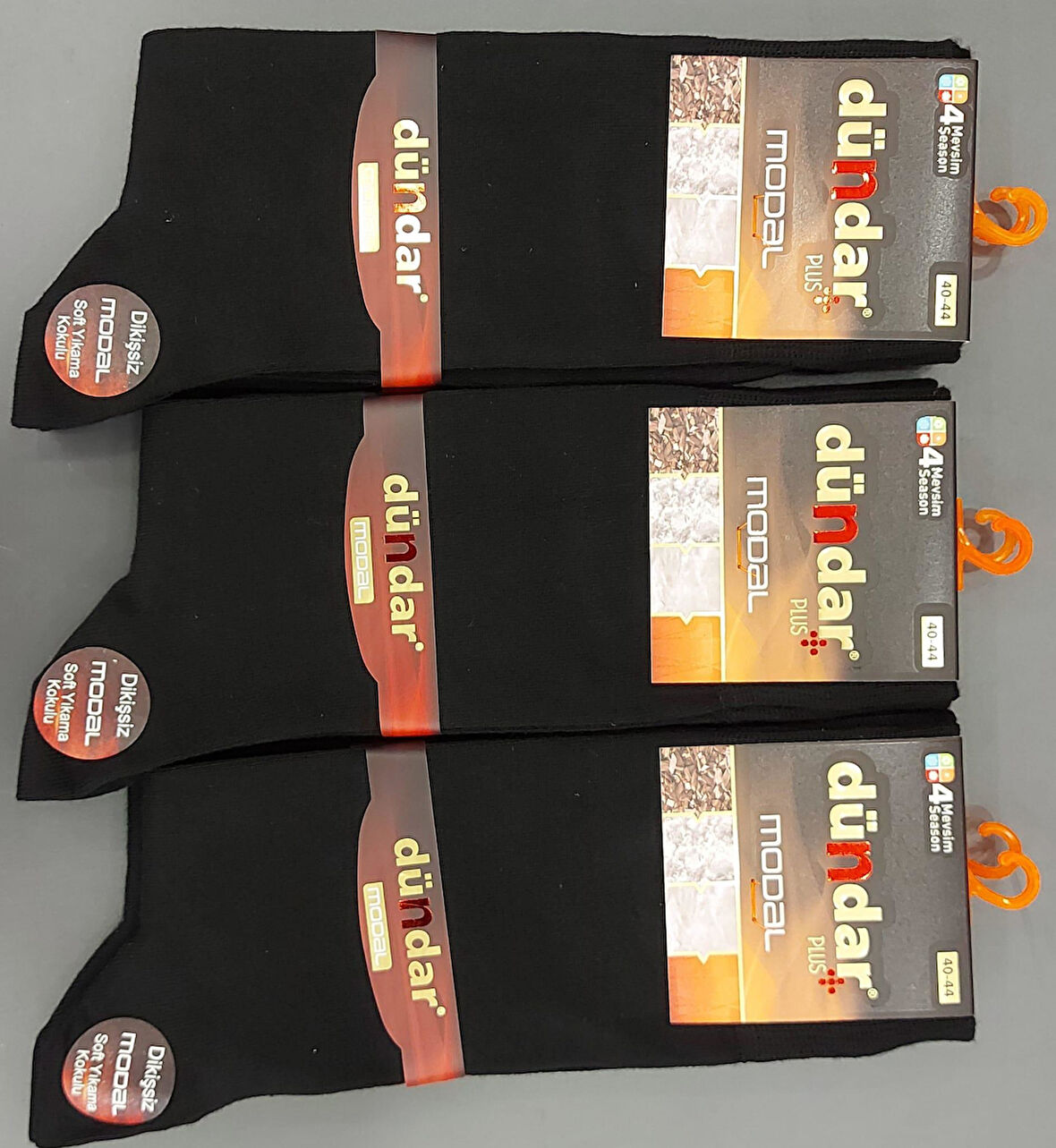 DÜNDAR PLUS 4124 ERKEK MODAL LİKRALI DİKİŞSİZ ÇORAP 12 ADET