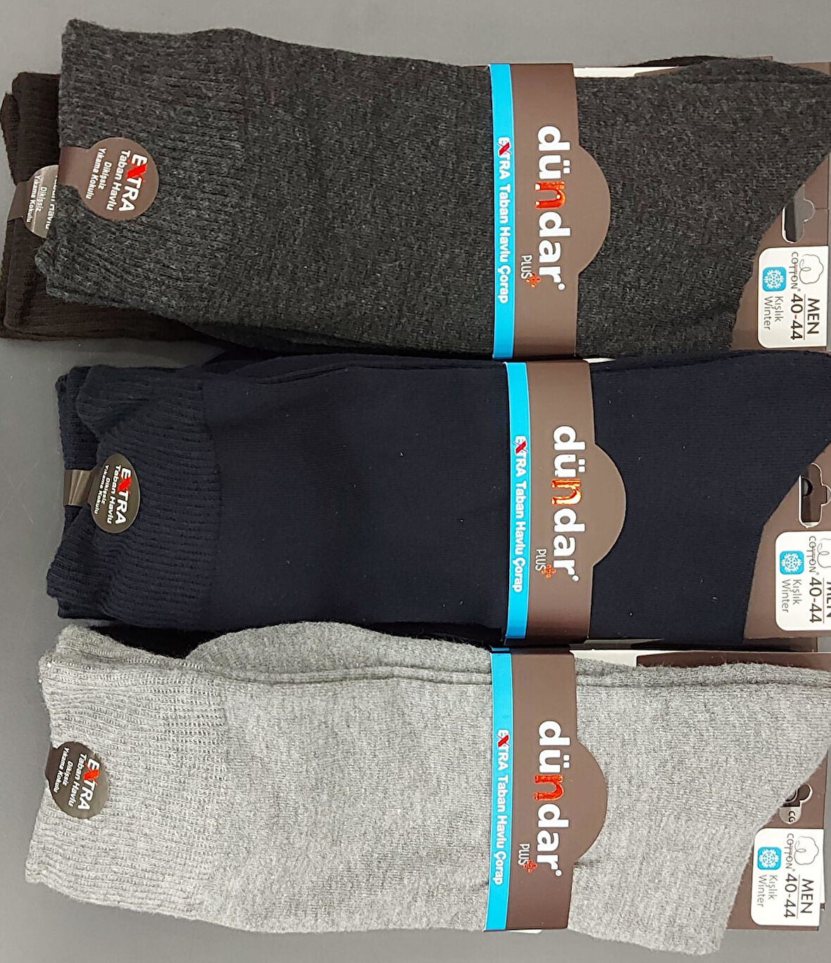 DÜNDAR PLUS 7026 ERKEK PAMUKLU TABAN ALTI HAVLU ÇORAP 12 ADET