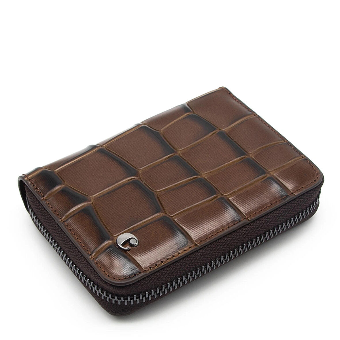 Cacharel Kahve B.Kroko Unisex Deri Cüzdan 24375B8K
