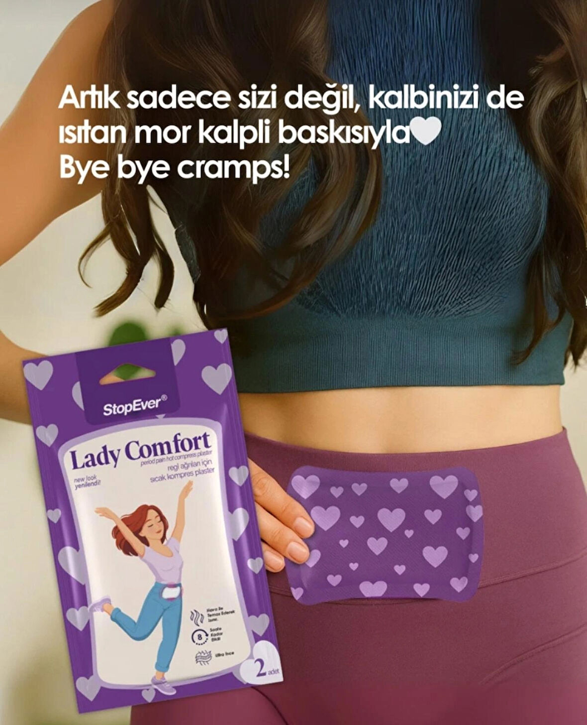 Lady Comfort Adet, Regl Ağrıları Için Isıtma Pedi 3x2