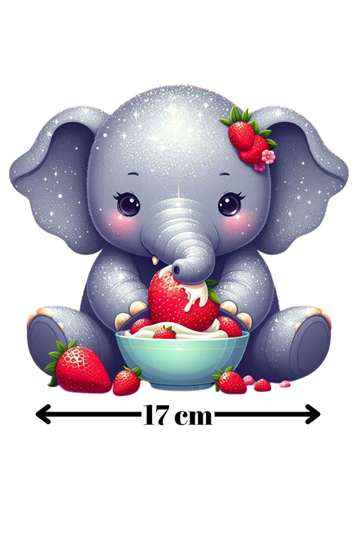 Çilekçi Fil Çocuk Odası Duvar Sticker
