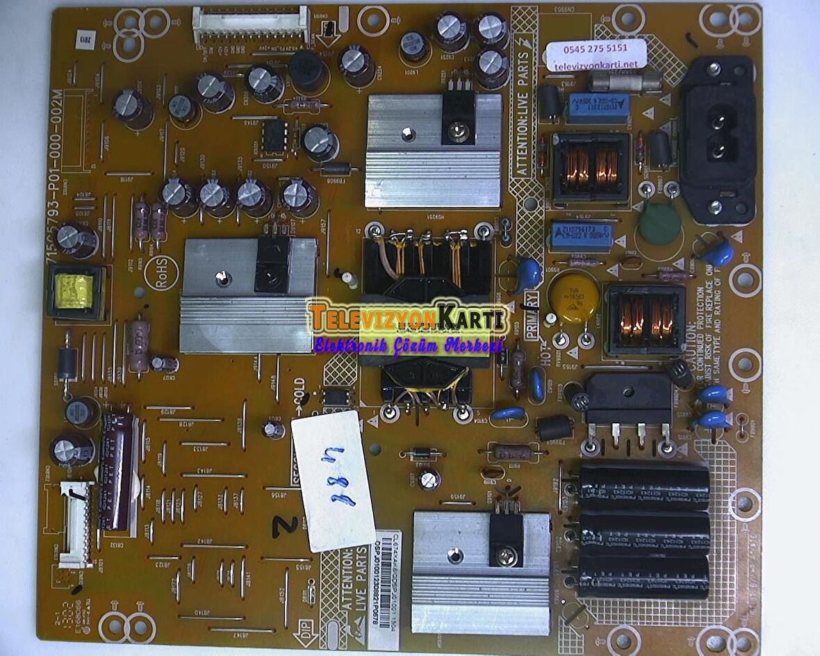 715G5793-P01-000-002M, CL591XAK4/QDSP003002, REV.00, Philips 32PFL3258H/12, Power Board, Besleme