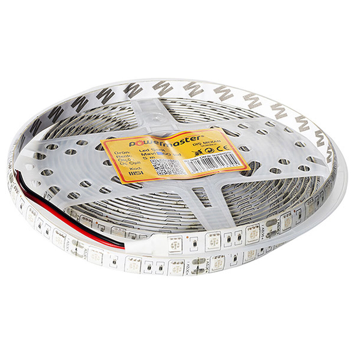 LED ŞERİT 3 ÇİPLİ MAVİ DIŞ MEKAN SİLİKONLU 60 LED 5 METRE FİYATI (5050) (4