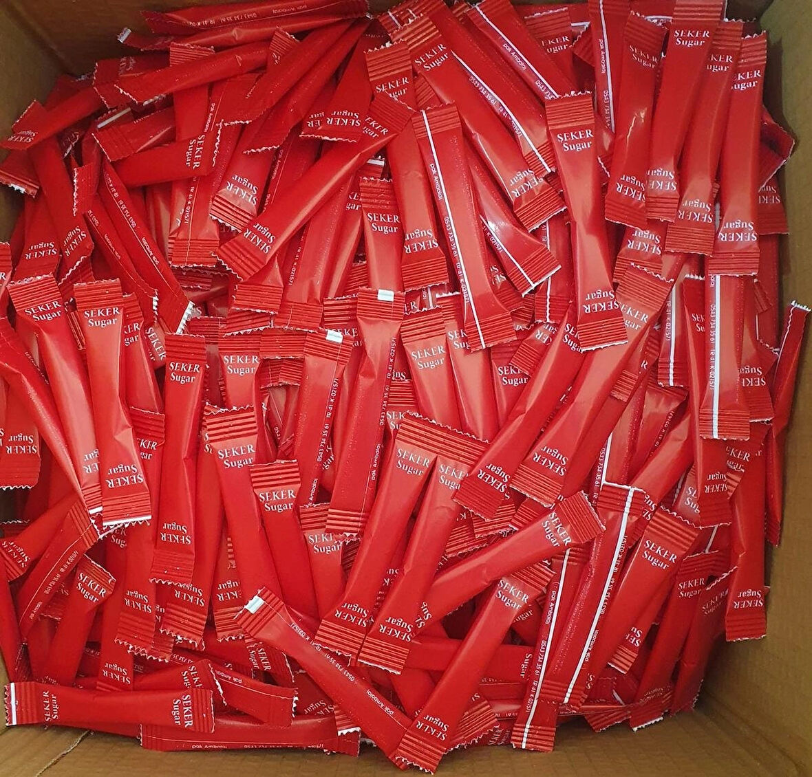 Stick Şeker 3000 Adet - 9 KG (Kırmızı Paket)