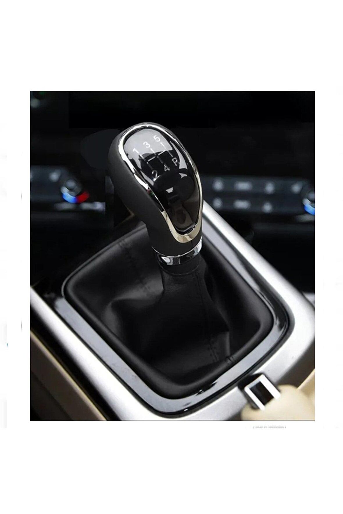 Mitsubishi Lancer 2002-2007  Uyumlu Vites Körüğü Siyah Deri Siyah Dikiş  