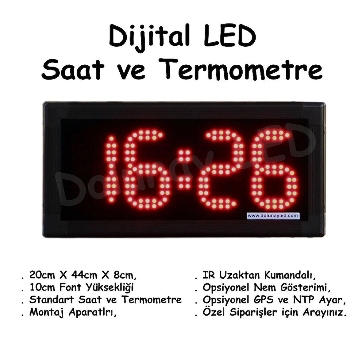 Dijital Saat Termometre 10cm