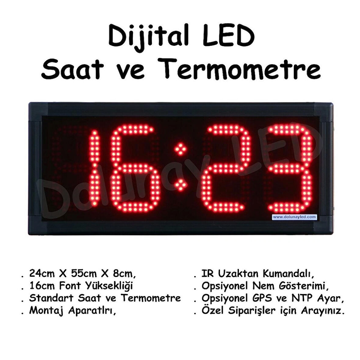 Dijital Saat Termometre 16cm
