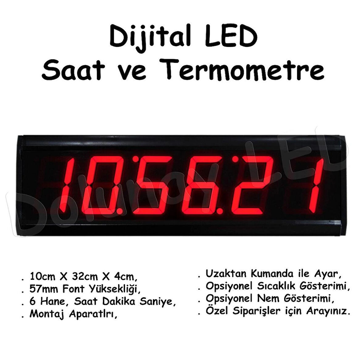 Dijital LED Saat 57mm