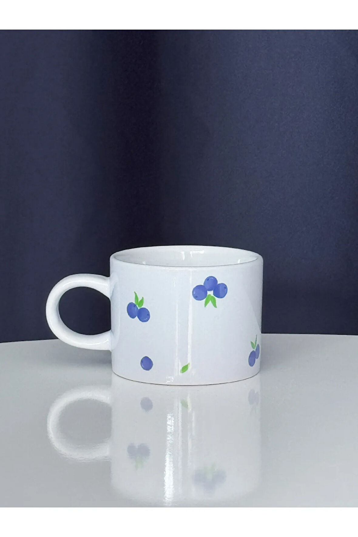 Yaban Mersini Desenli Kupa Bardak Kahve Mug