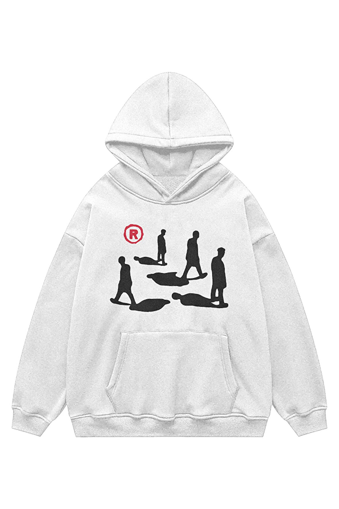 Unisex Silhouettes Sweatshirt Kapşonlu Hoodie