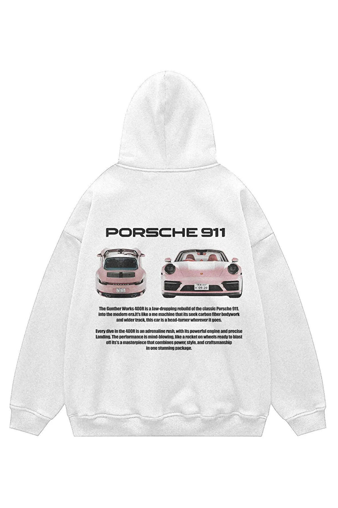 Unisex Porsche 911 Sweatshirt Kapşonlu Hoodie