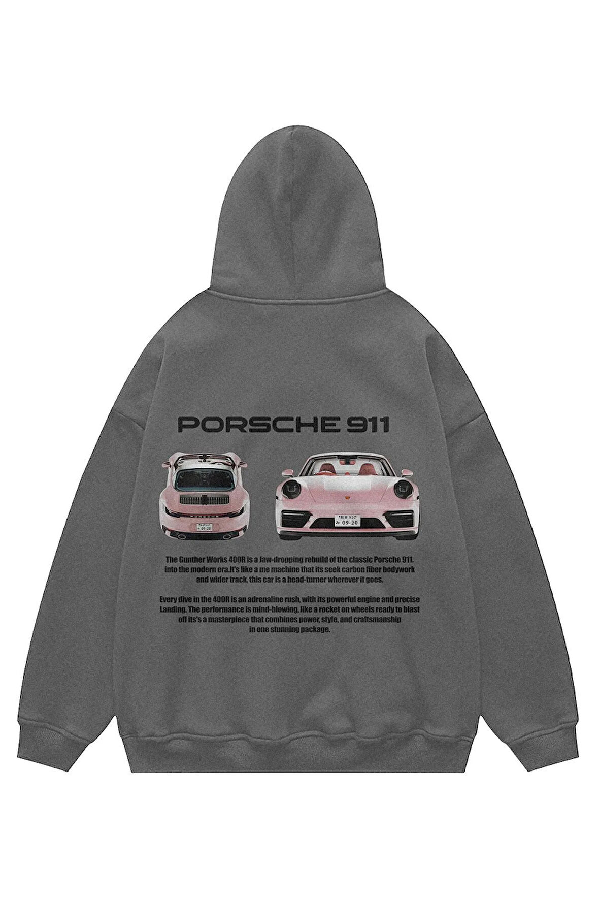 Unisex Porsche 911 Sweatshirt Kapşonlu Hoodie