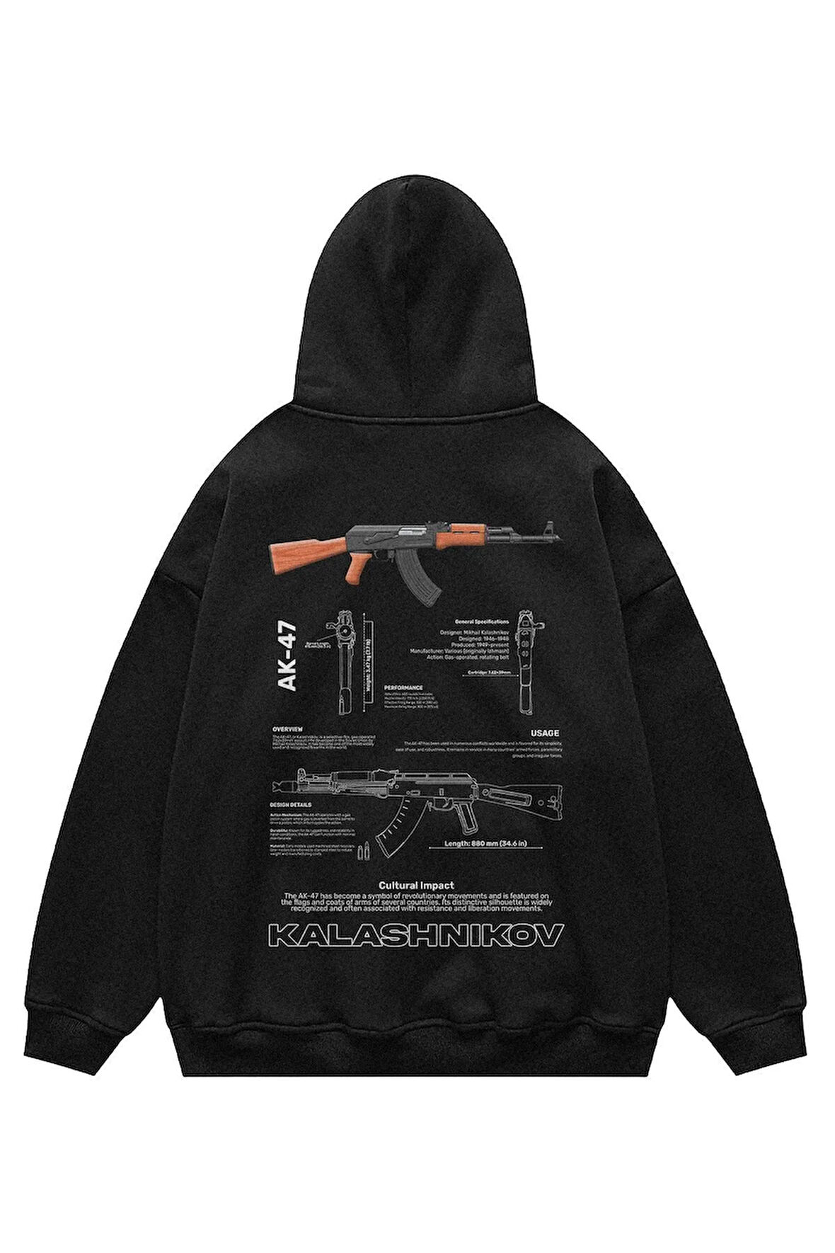 Unisex AK-47  Sweatshirt Kapşonlu Hoodie