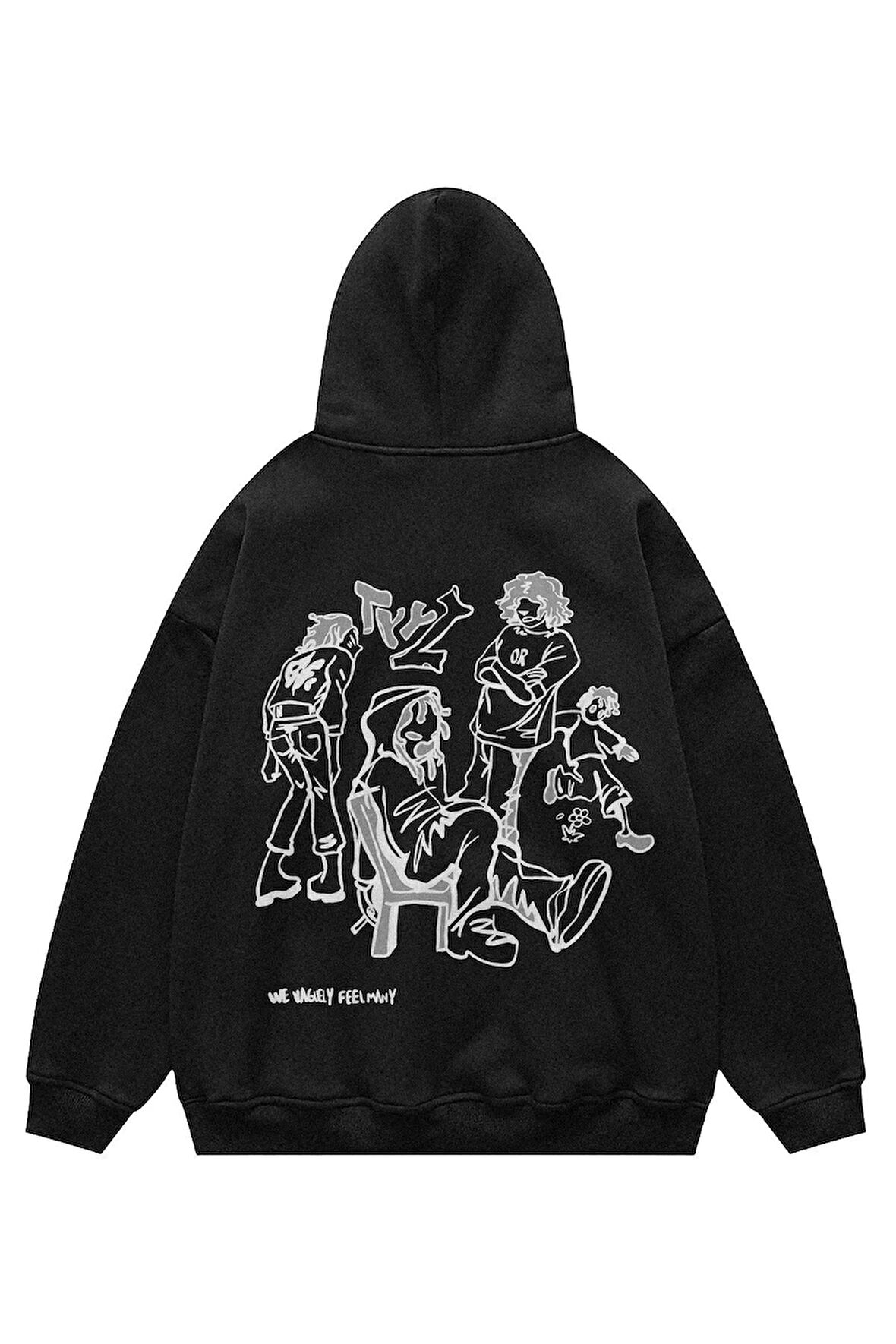 Unisex TYYZ Kapşonlu Sweatshirt Hoodie