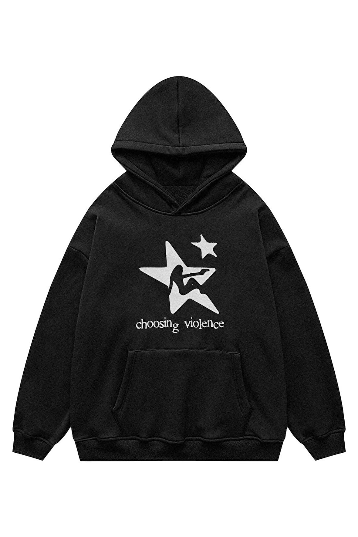 Unisex Choosing Violence Kapşonlu Sweatshirt Hoodie