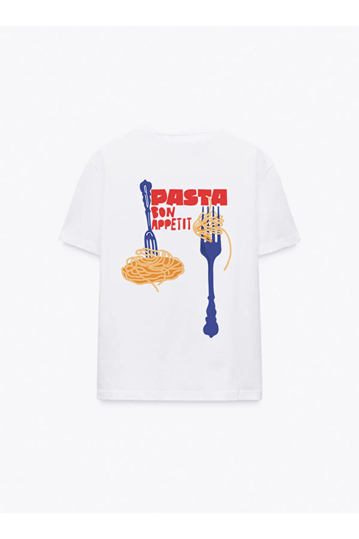 Bon Appetit Baskılı Bisiklet Yaka Basic Trend Kadın T-shirt