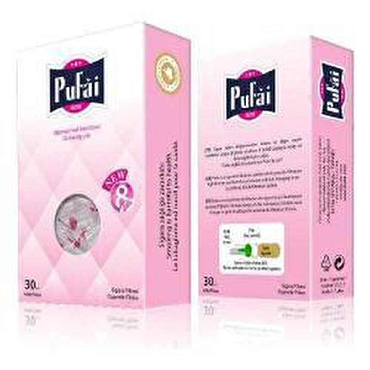 Pufai Sigara Filtresi Tar Süzen Ağızlık Standart Boy 8Mm 30 Adet 1 Kutu Pembe