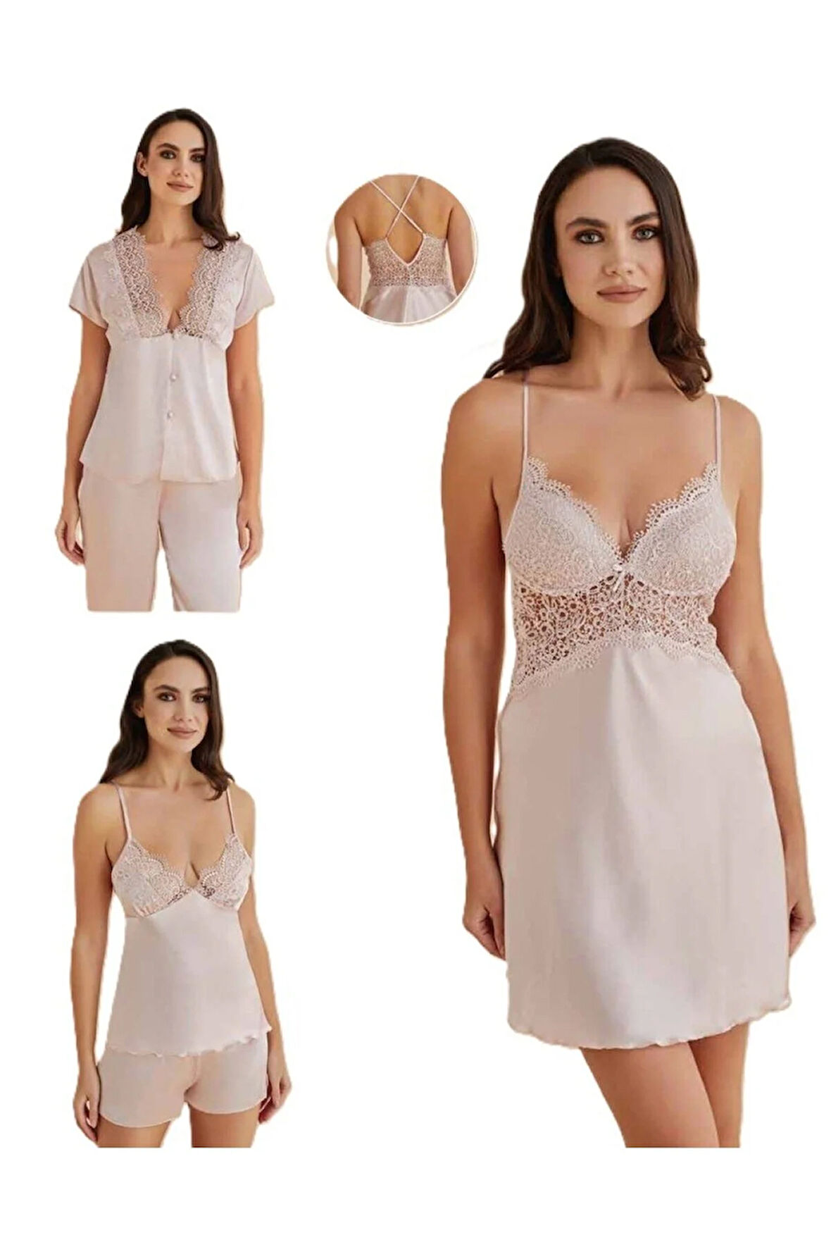 Kadın 6'lı Saten Hediyelik & Çeyizlik Set D1.01.LL.02.016