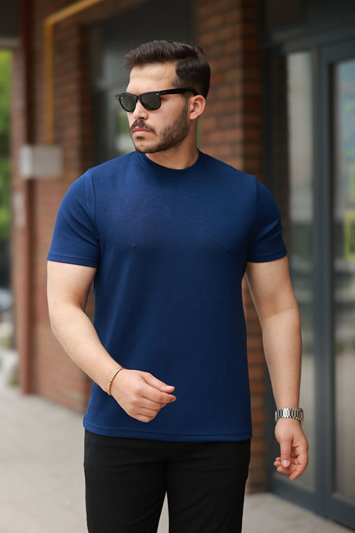 Erkek Oysho Kumaş Basic Kısa Kollu Tişört