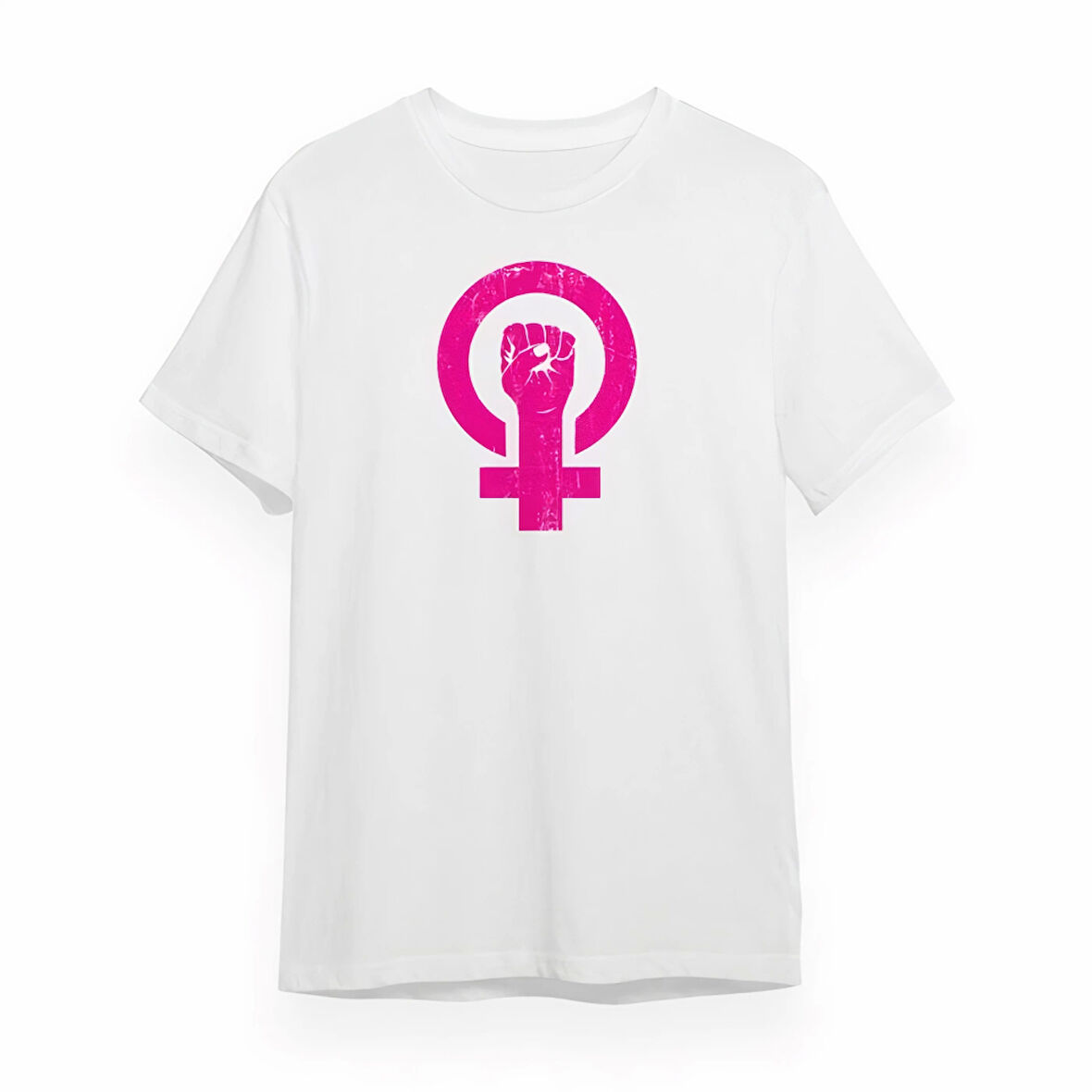8 Mart Dünya Kadınlar Günü İçin Özel Baskılı T-shirt - Beyaz